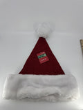 Christmas Red And Glitter Santa Clause Hat Merry Brite Red And White Hat