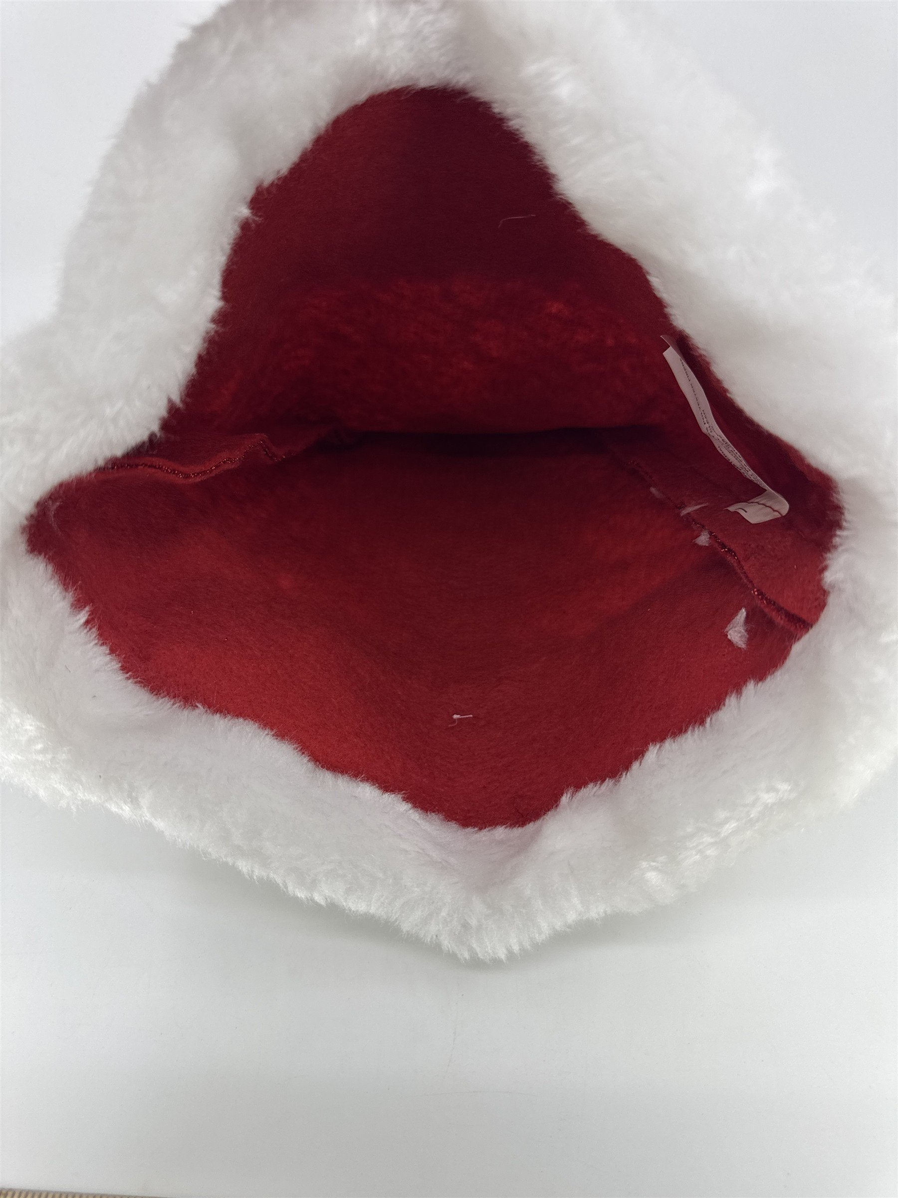 Christmas Red And Glitter Santa Clause Hat Merry Brite Red And White Hat