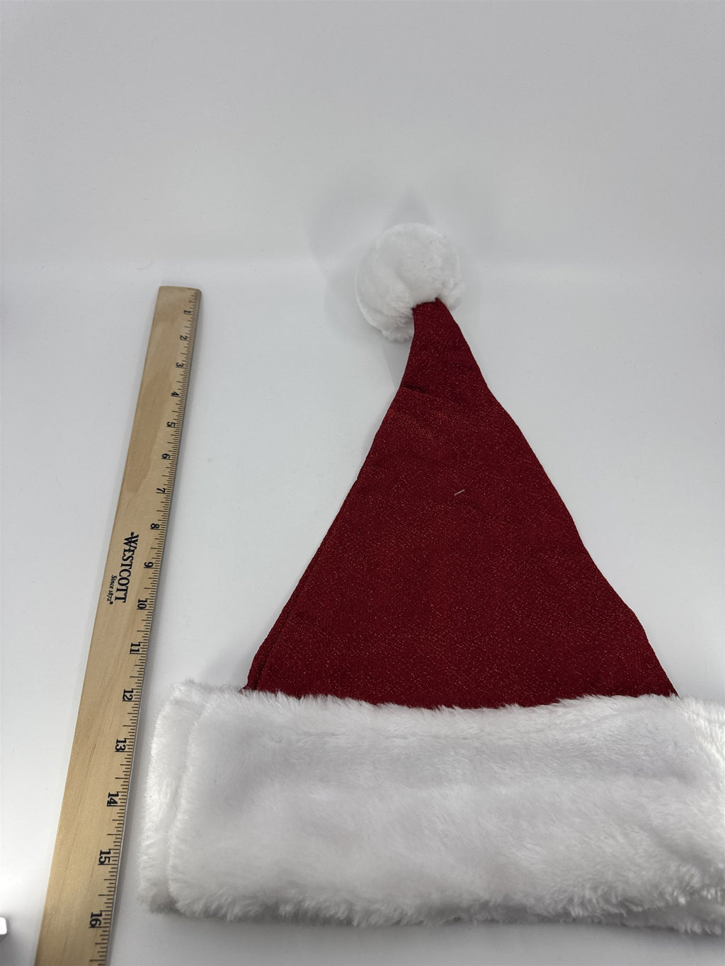 Christmas Red And Glitter Santa Clause Hat Merry Brite Red And White Hat
