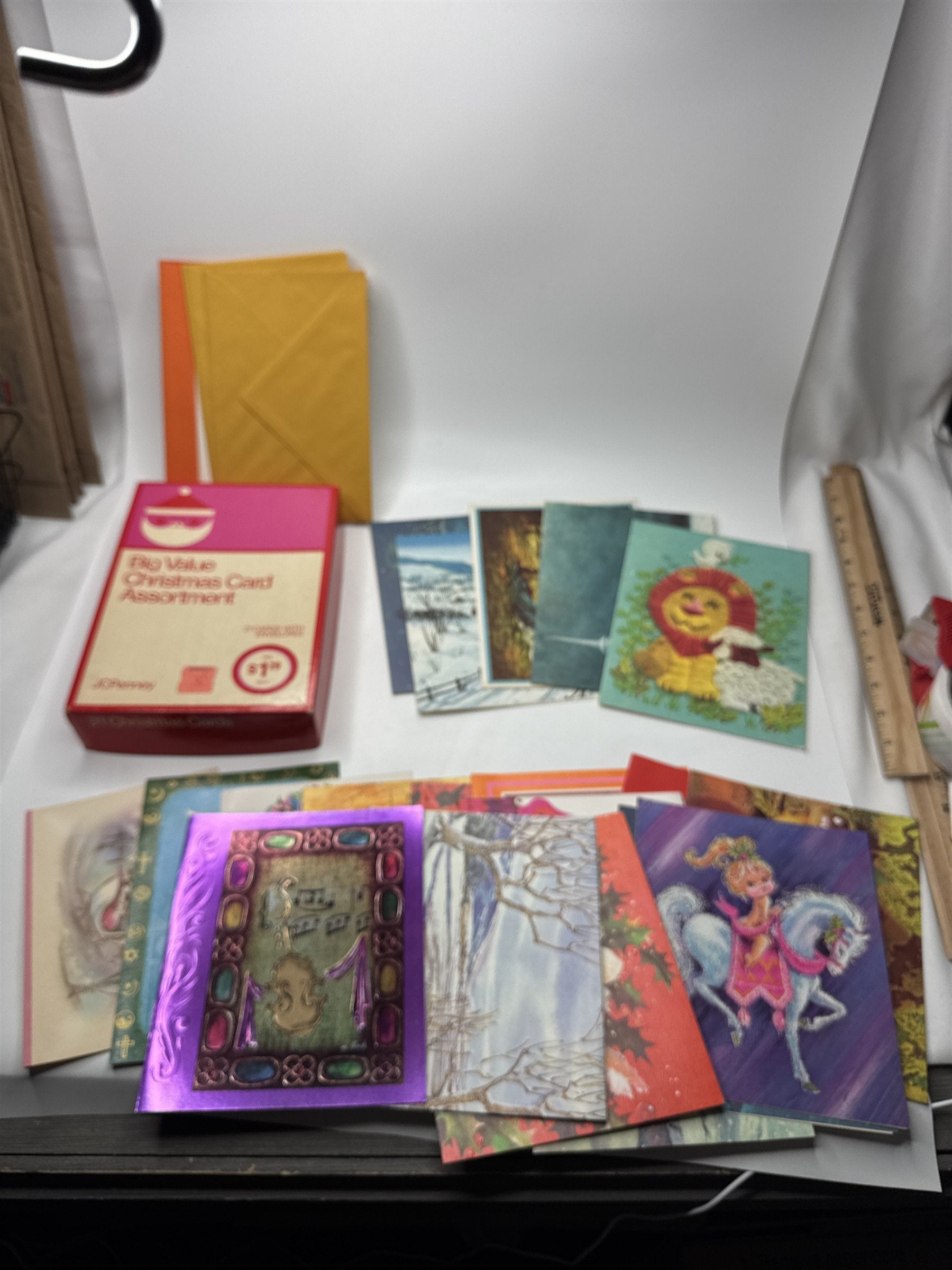 JCPenney Vintage Christmas Card Lot 20 NOS Assorted Eclectic 1970s