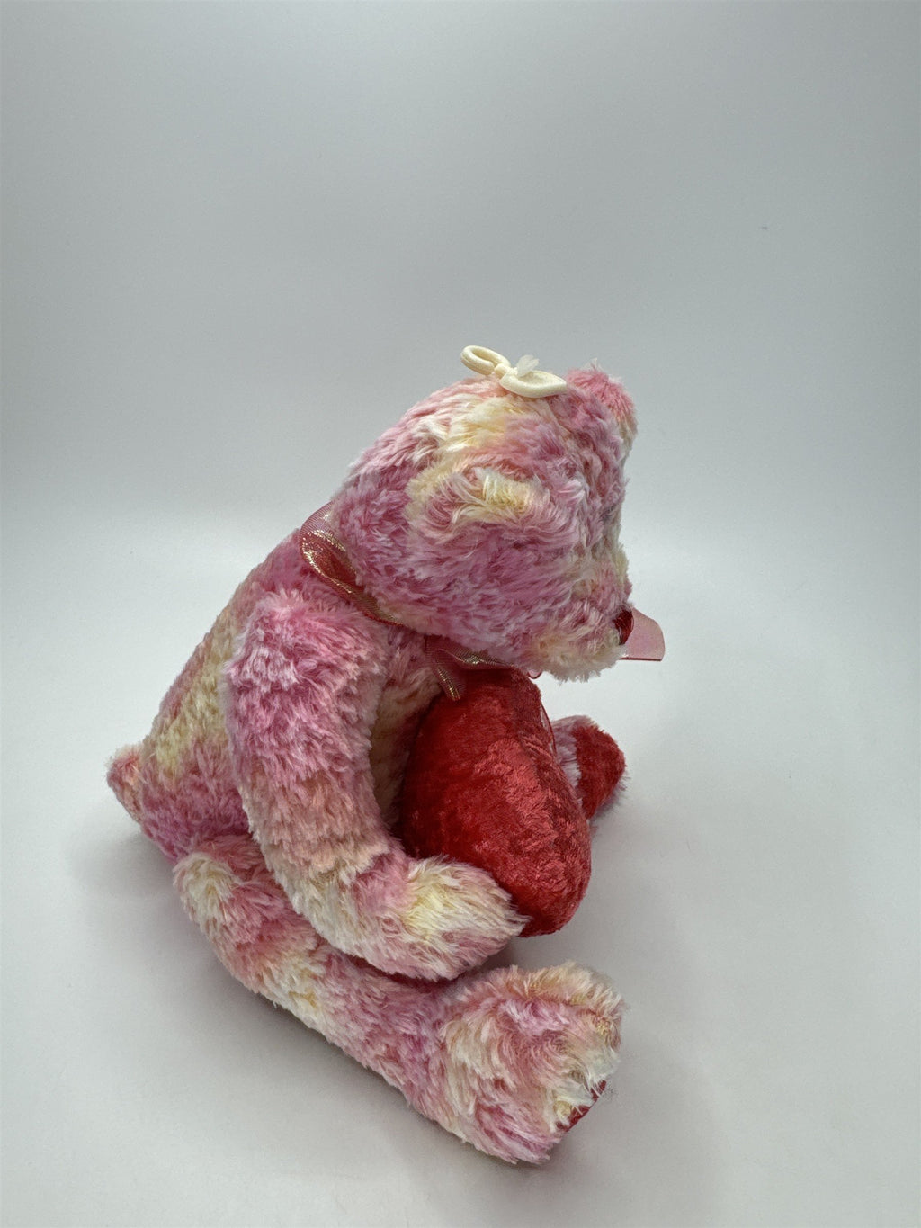 Dan Dee Teddy Bear Pink Yellow Stuffed Animal Love Heart Valentine NWT