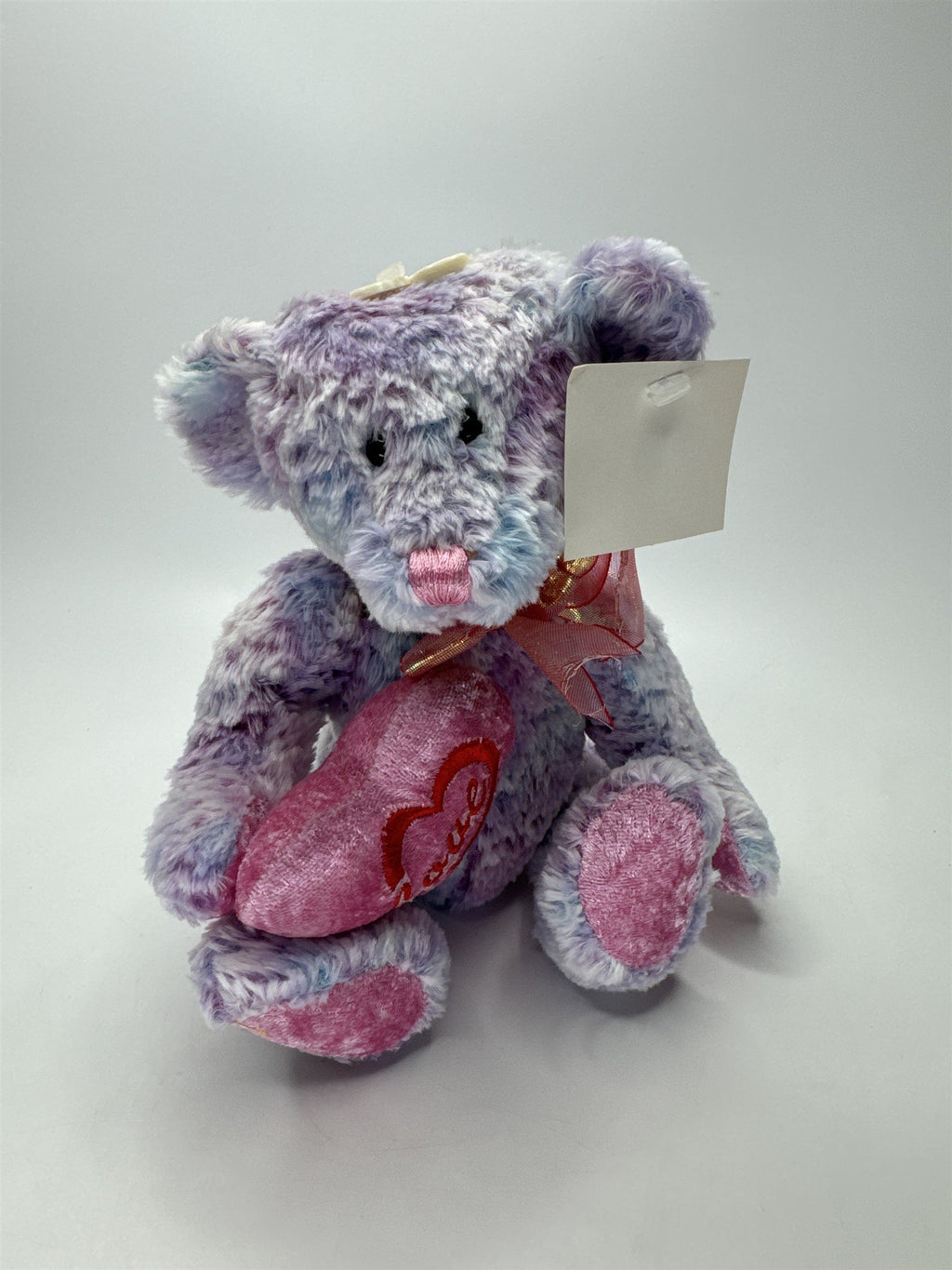 Dan Dee Teddy Bear NWT Plush Blue Pink Purple Valentine Heart