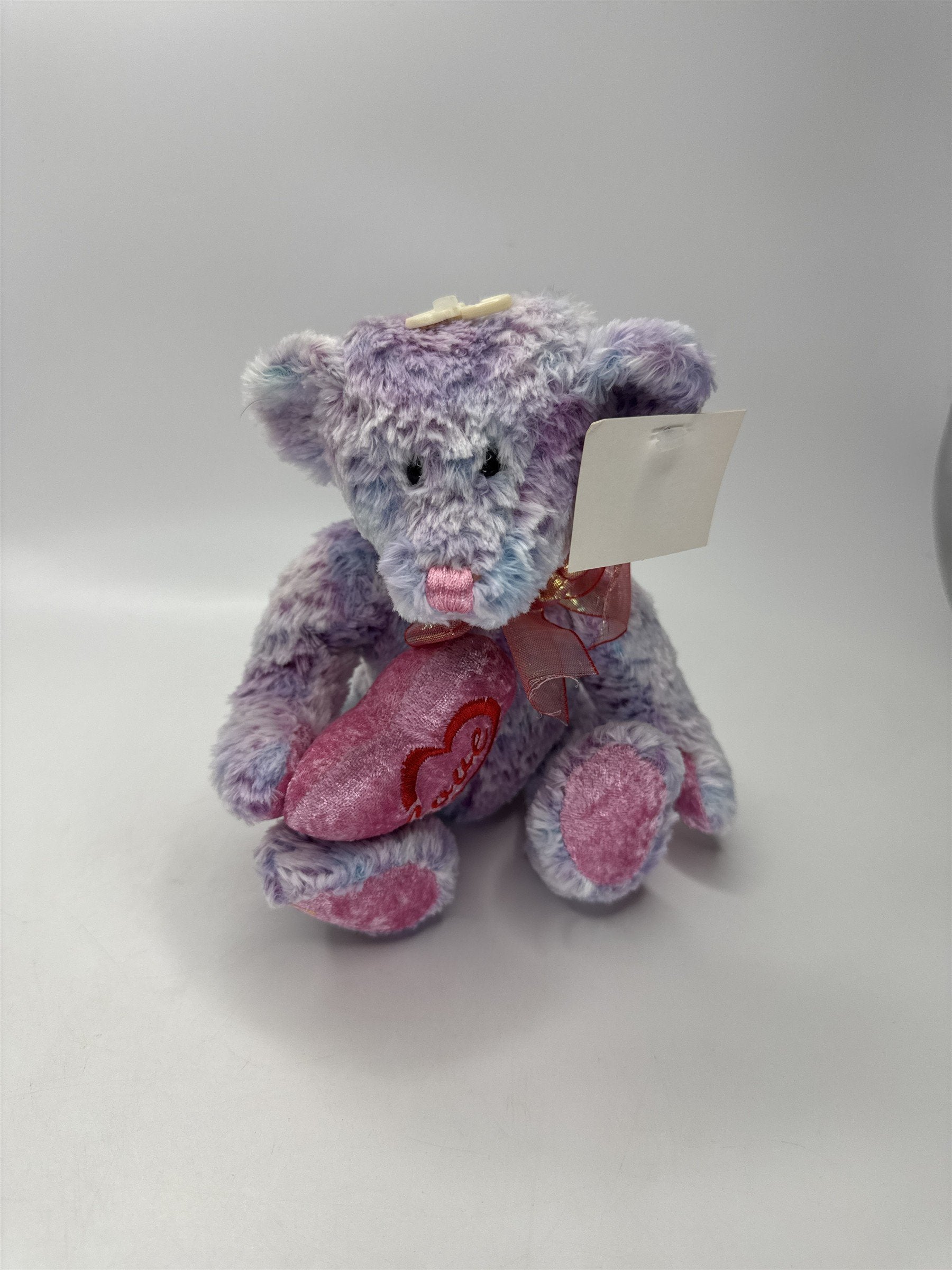 Dan Dee Teddy Bear NWT Plush Blue Pink Purple Valentine Heart