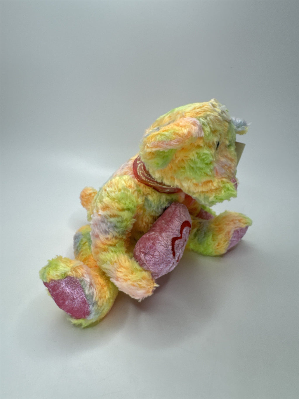Dan Dee Teddy Bear NWT Plush Tie Dye Bright Rainbow Valentine Heart Gift