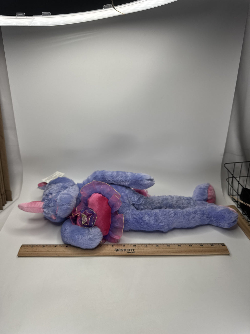 Purple Unicorn Rhino Stuffed Animal NWT Valentine Heart Pink Ruffles