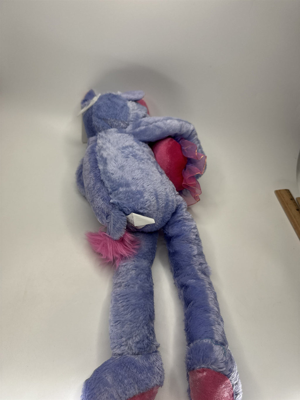Purple Unicorn Rhino Stuffed Animal NWT Valentine Heart Pink Ruffles