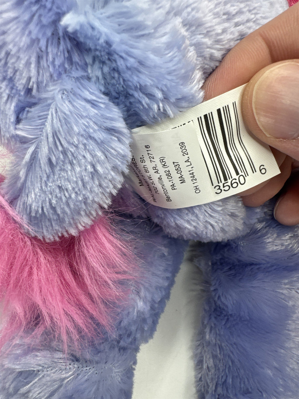 Purple Unicorn Rhino Stuffed Animal NWT Valentine Heart Pink Ruffles
