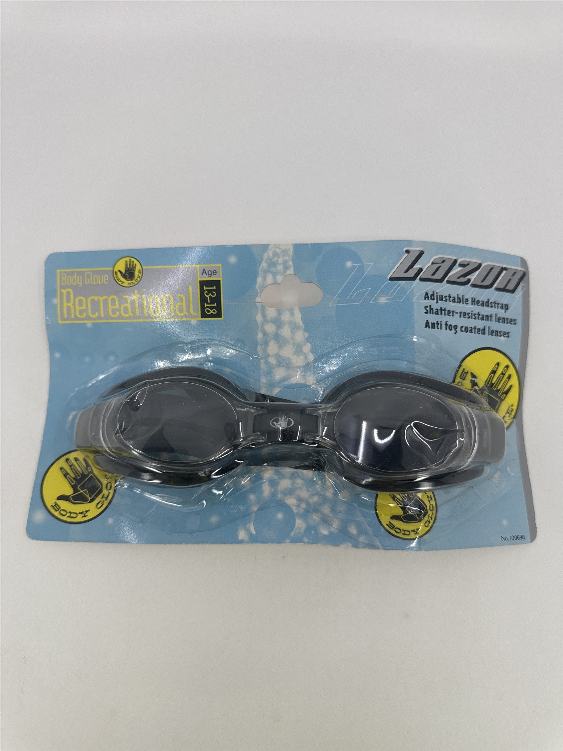 Body Glove Recreational Lazor Adjustable Swimming Goggles Ages 13-18