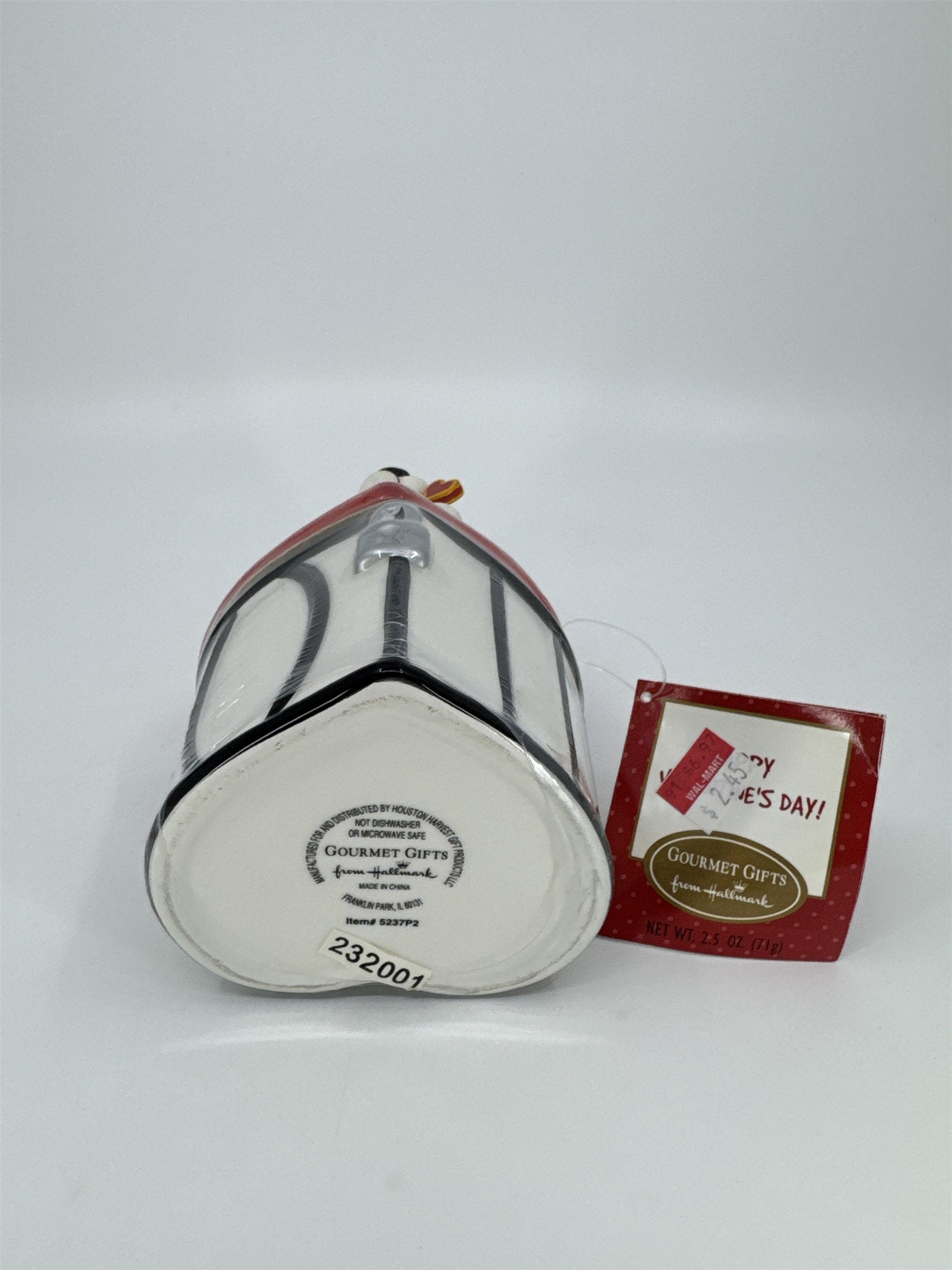 Vintage Hallmark Valentine's Day Cat Heart Lock Candy Trinket Box W/ Tag