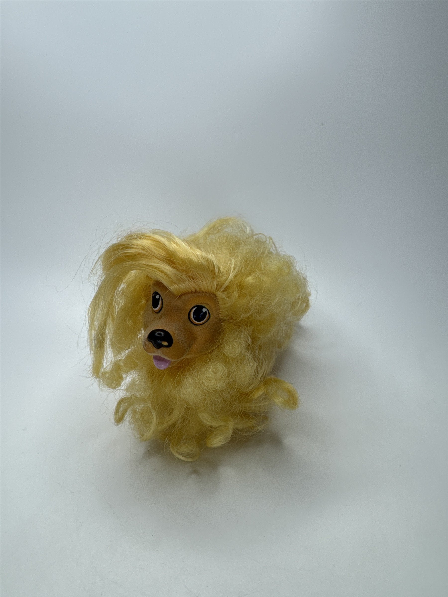 Vintage Hasbro Sweetie Pups Long Hair Dog Yellow Blonde Plush Toy 80s