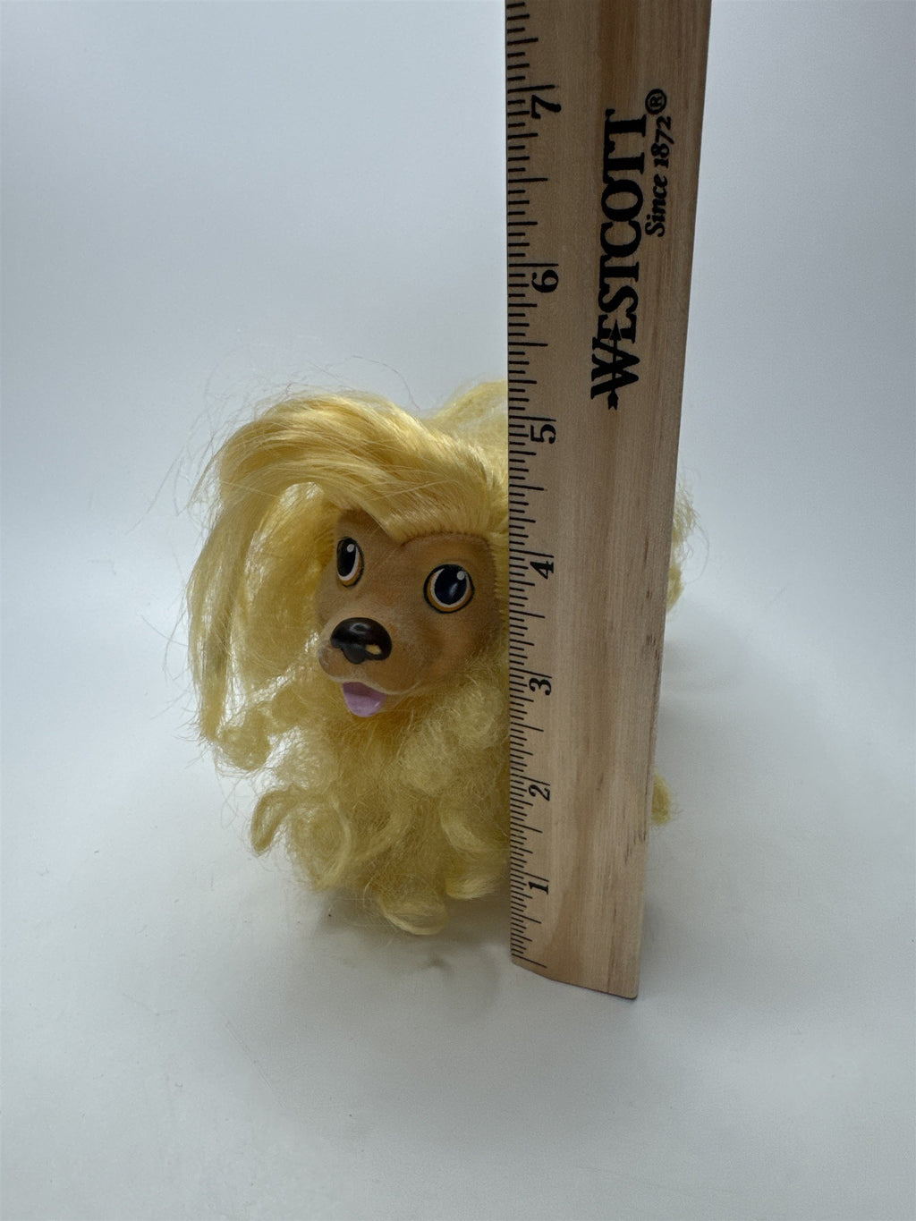 Vintage Hasbro Sweetie Pups Long Hair Dog Yellow Blonde Plush Toy 80s