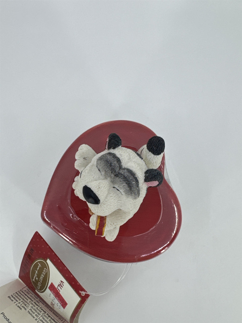 Vintage Hallmark Valentine's Day Cat Heart Lock Candy Trinket Box W/ Tag