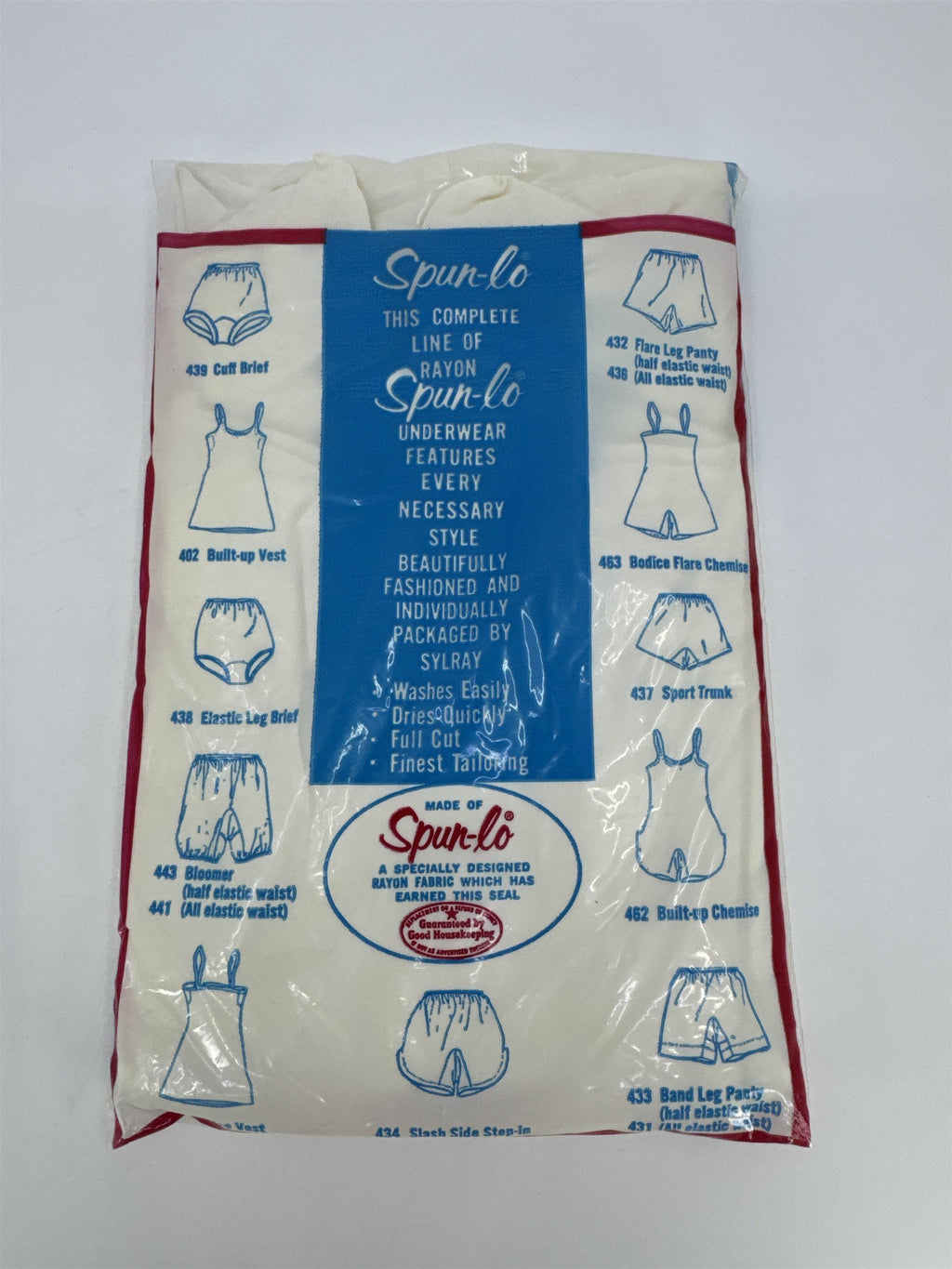 Vintage Sylray Underwear Band Leg Panty Size 8 Spun Lo All Rayon Fabric #433
