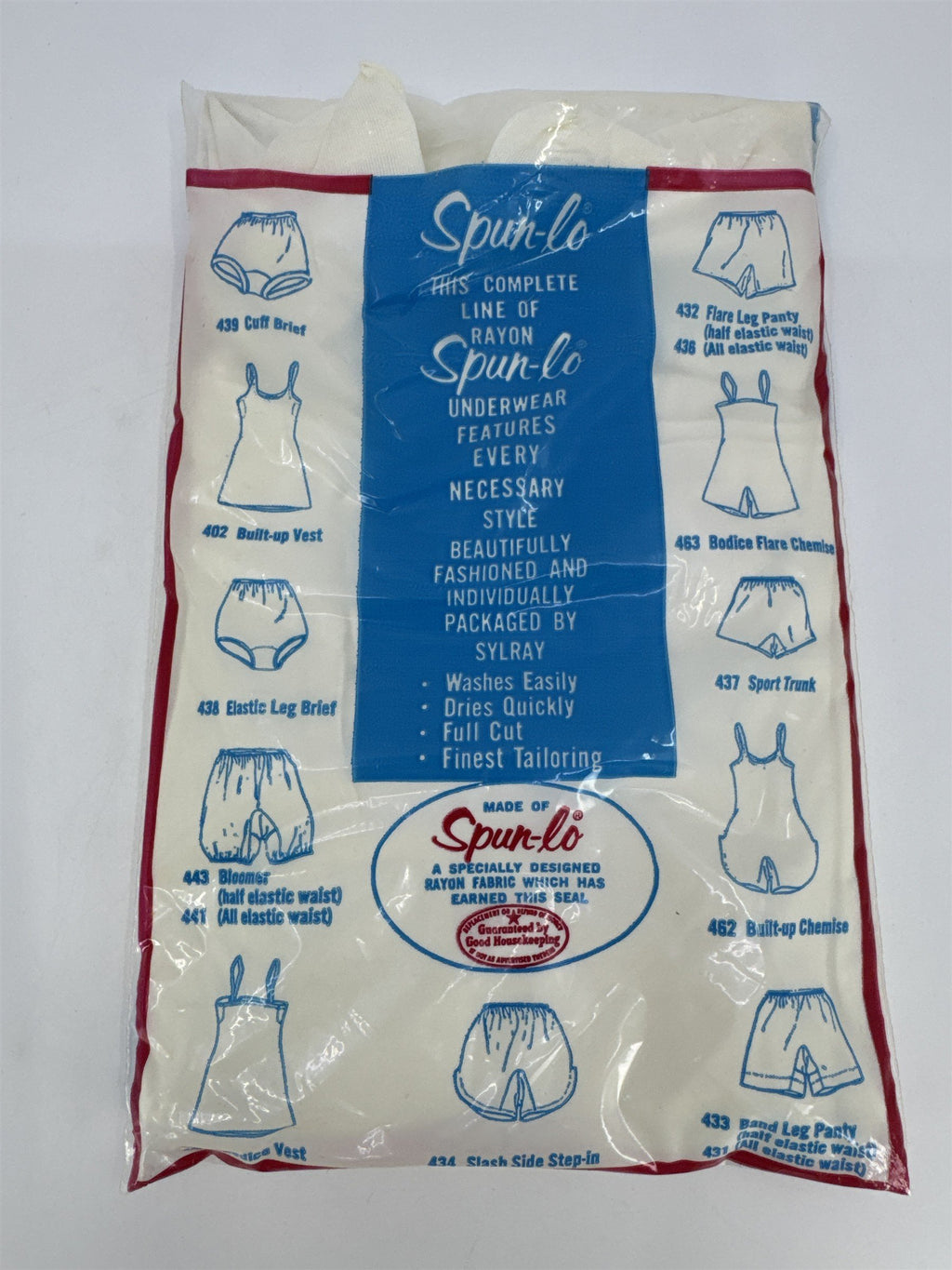 Vintage Sylray Underwear Band Leg Panty Size 8 Spun Lo All Rayon Fabric #433