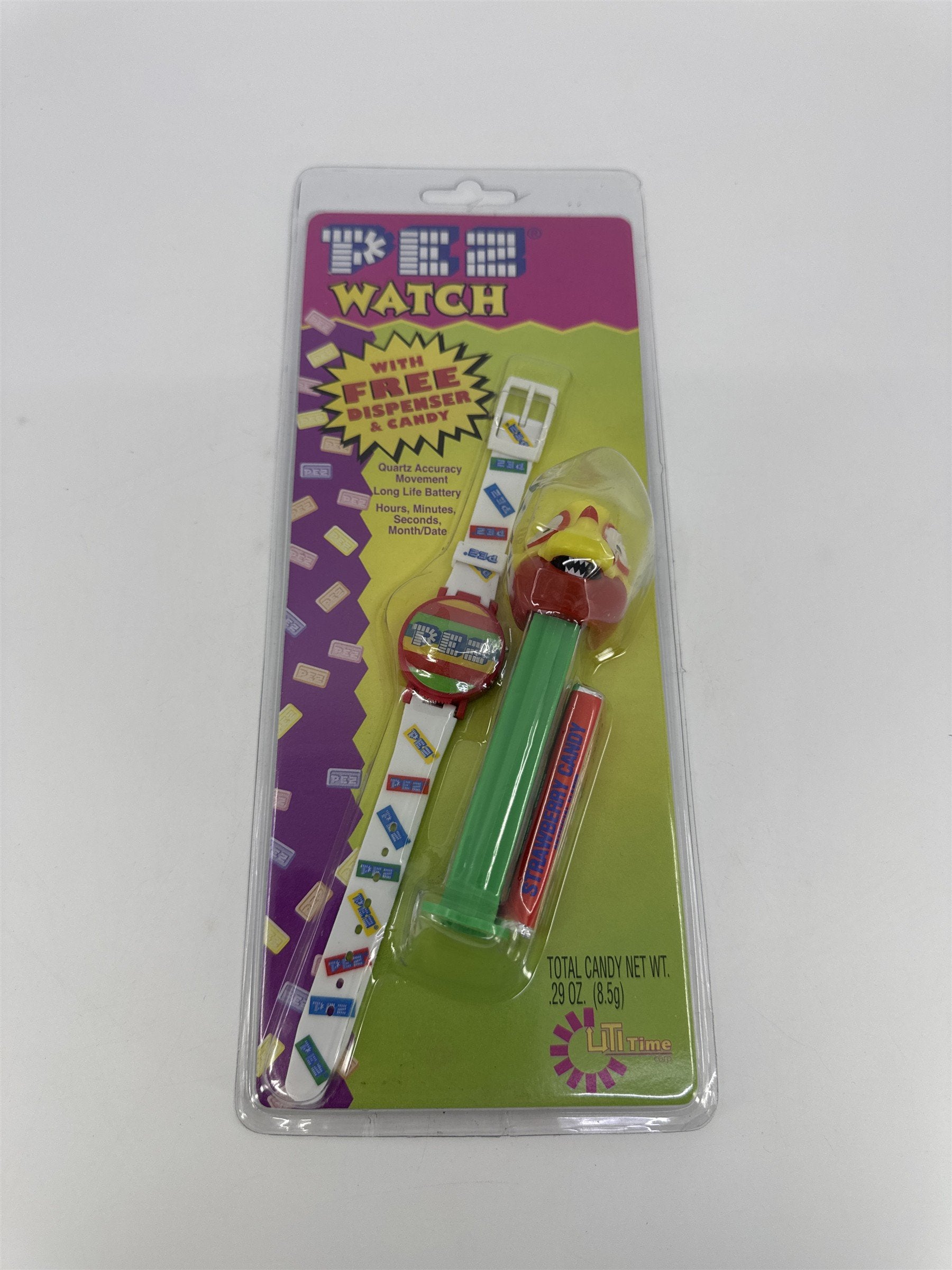 Vintage Pez LCD Watch W/ Free Pez Dispenser And Candy * Expired