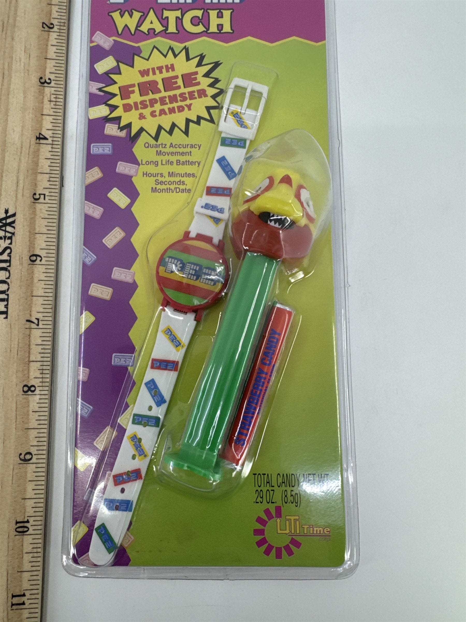 Vintage Pez LCD Watch W/ Free Pez Dispenser And Candy * Expired