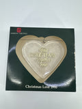 Vintage Our First Christmas Together 1990 Clear Acrylic Tree Ornament