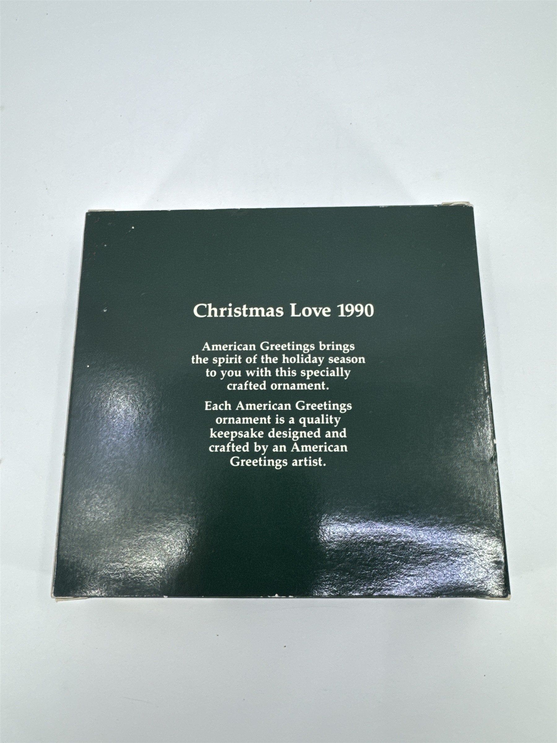Vintage Our First Christmas Together 1990 Clear Acrylic Tree Ornament