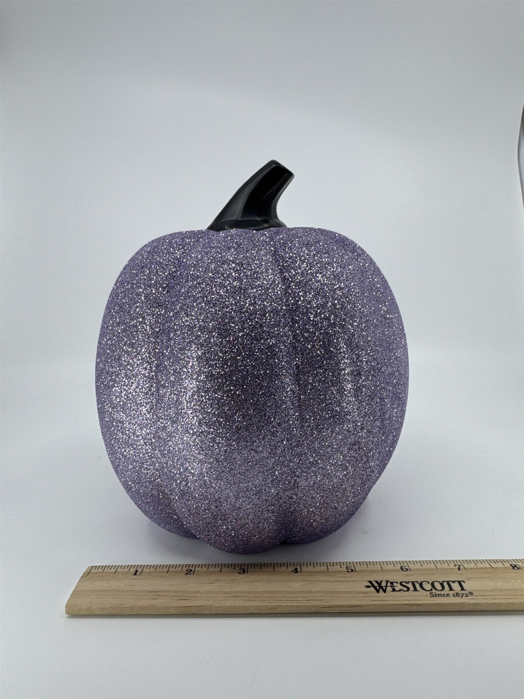 Halloween Bullseye Purple Glitter Light-Up Color Changing Jack O Lantern