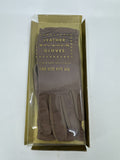 Vintage Brown Leather Stretch Gloves Leather And 100% Stretch Nylon