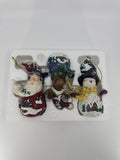 Home Interiors Set Of Three "Let's Celebrate" Ornaments Santa/Snowman/Moose