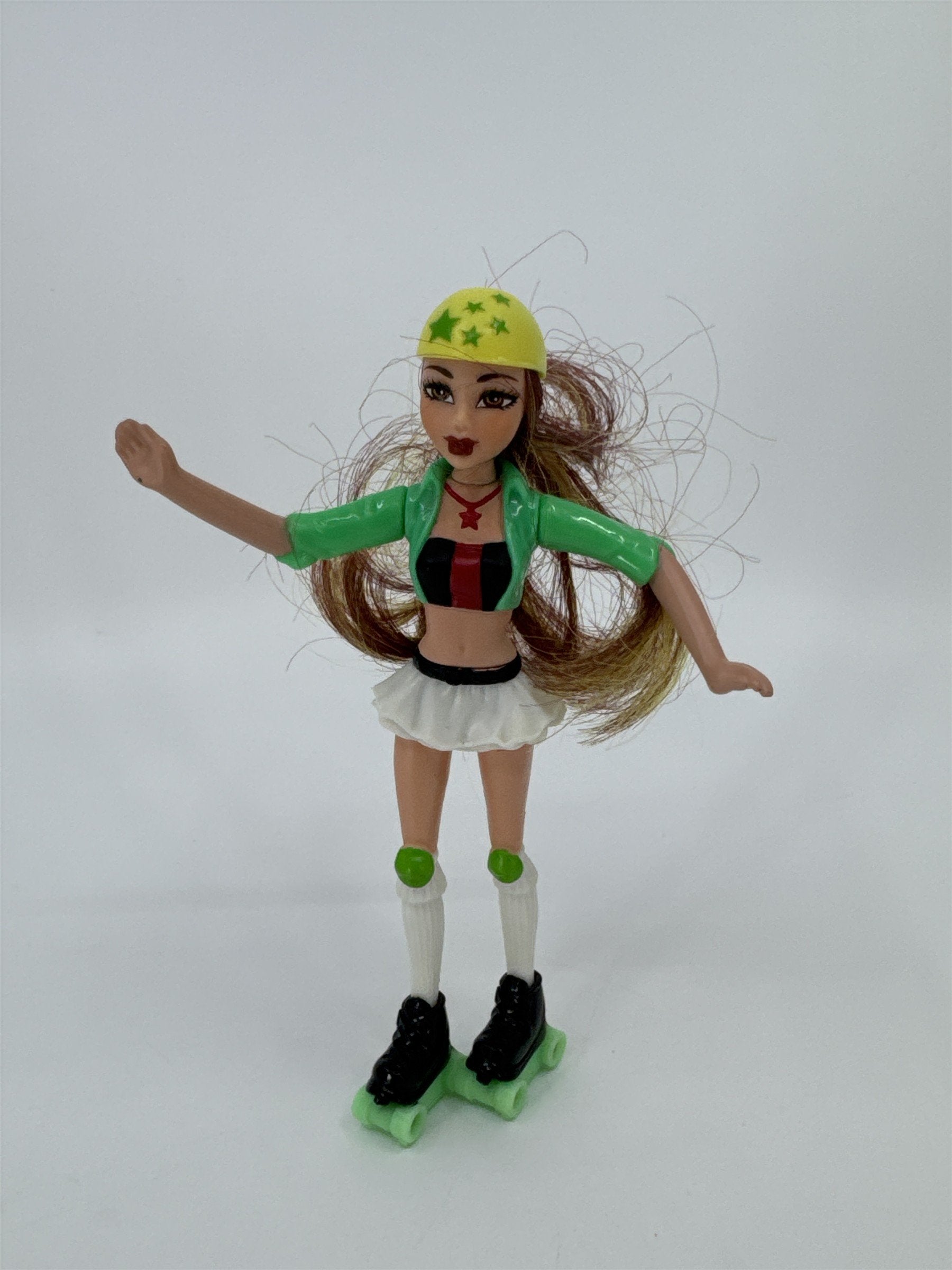 Mcdonald's My Scene 2007 Chelsea Toy Doll W/ Yellow Helmet And Rollerskates