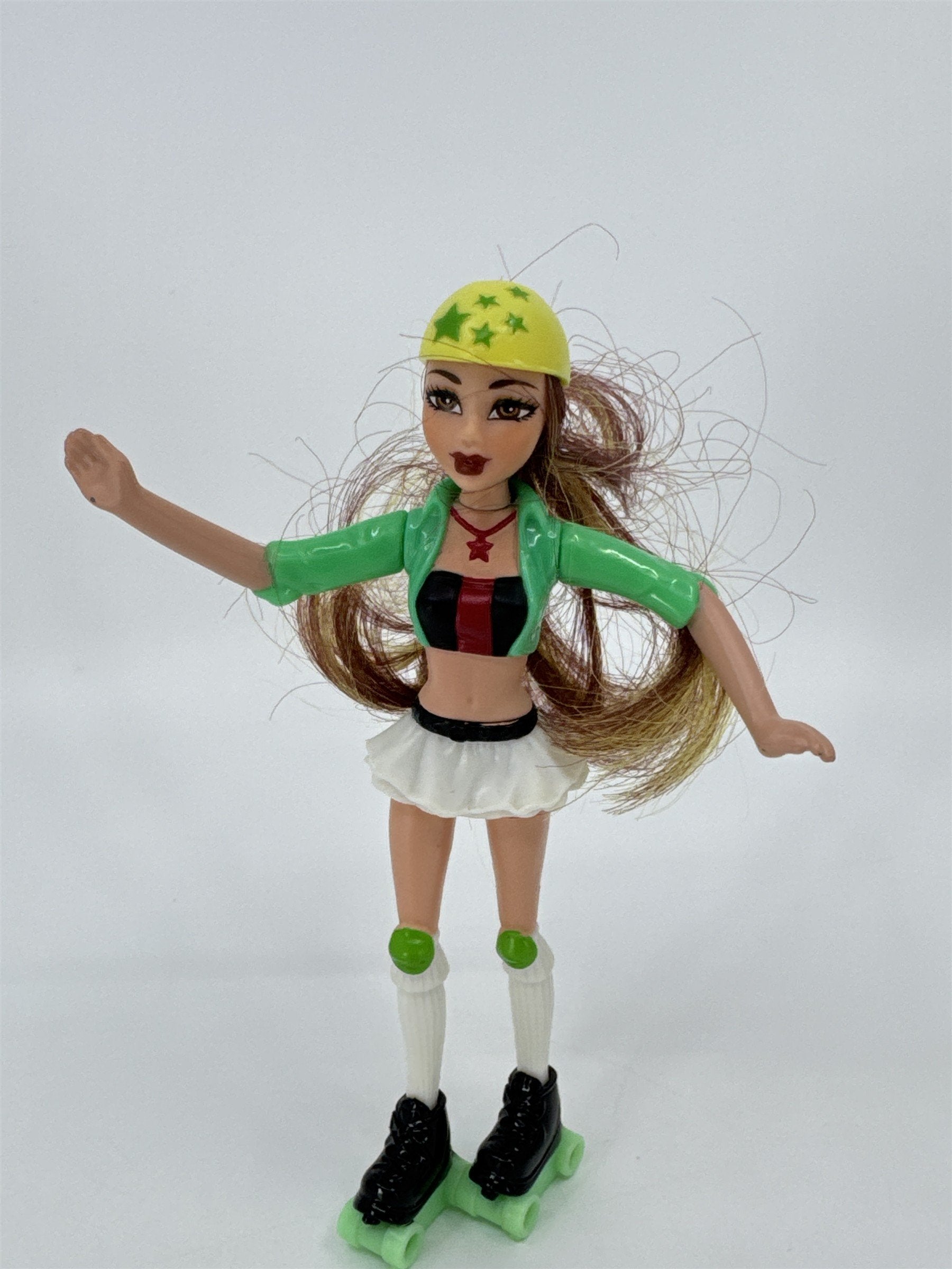 Mcdonald's My Scene 2007 Chelsea Toy Doll W/ Yellow Helmet And Rollerskates