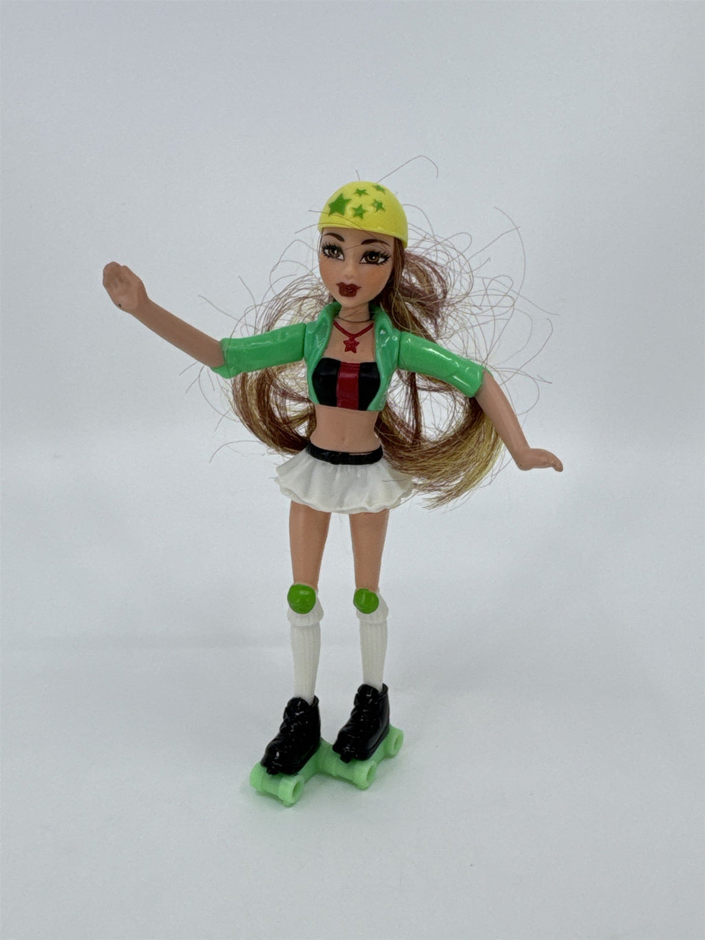 Mcdonald's My Scene 2007 Chelsea Toy Doll W/ Yellow Helmet And Rollerskates