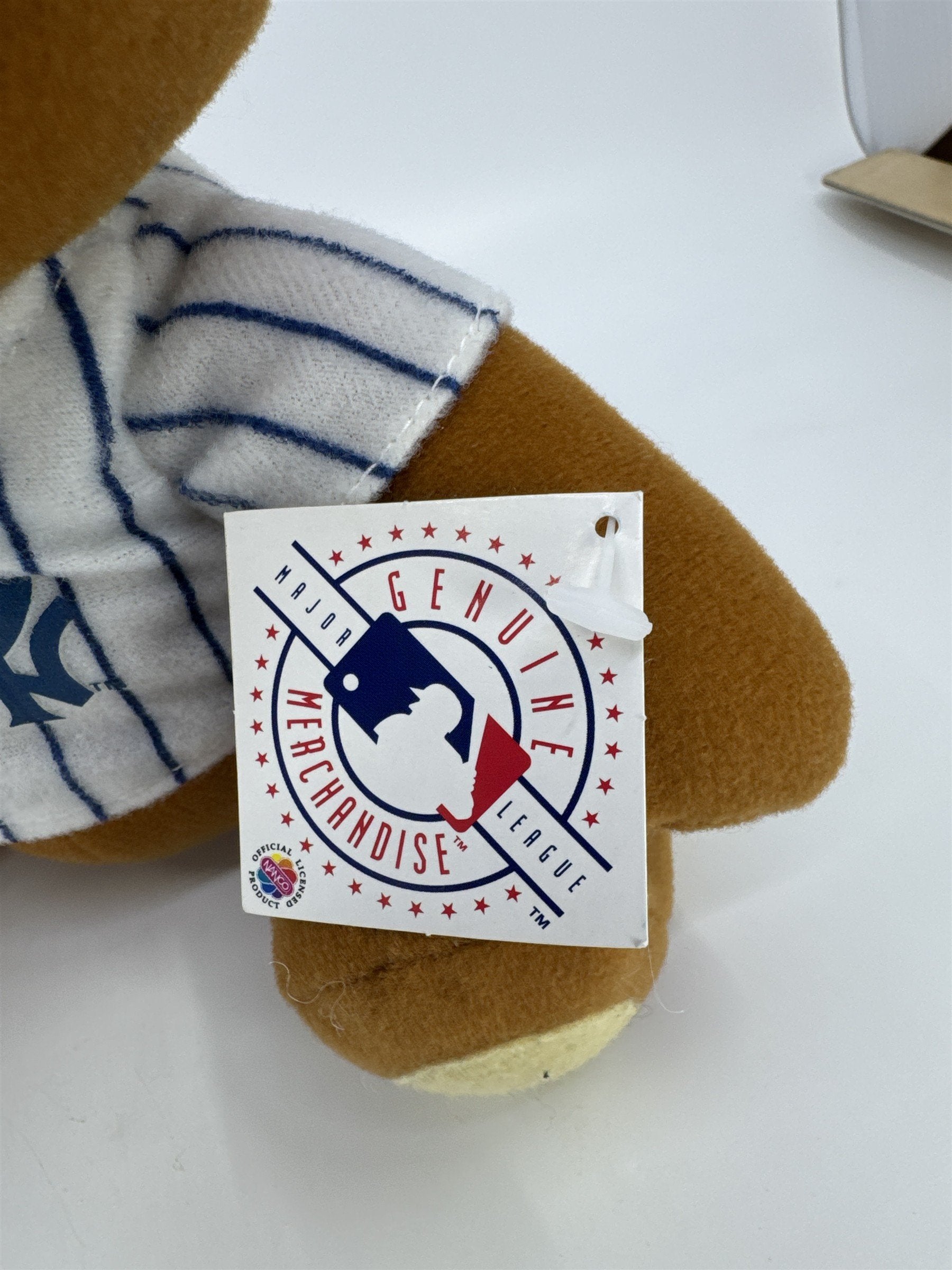 New York Yankees Baseball Authentic MLB Merchandise Plush Bear W/ Foam Finger