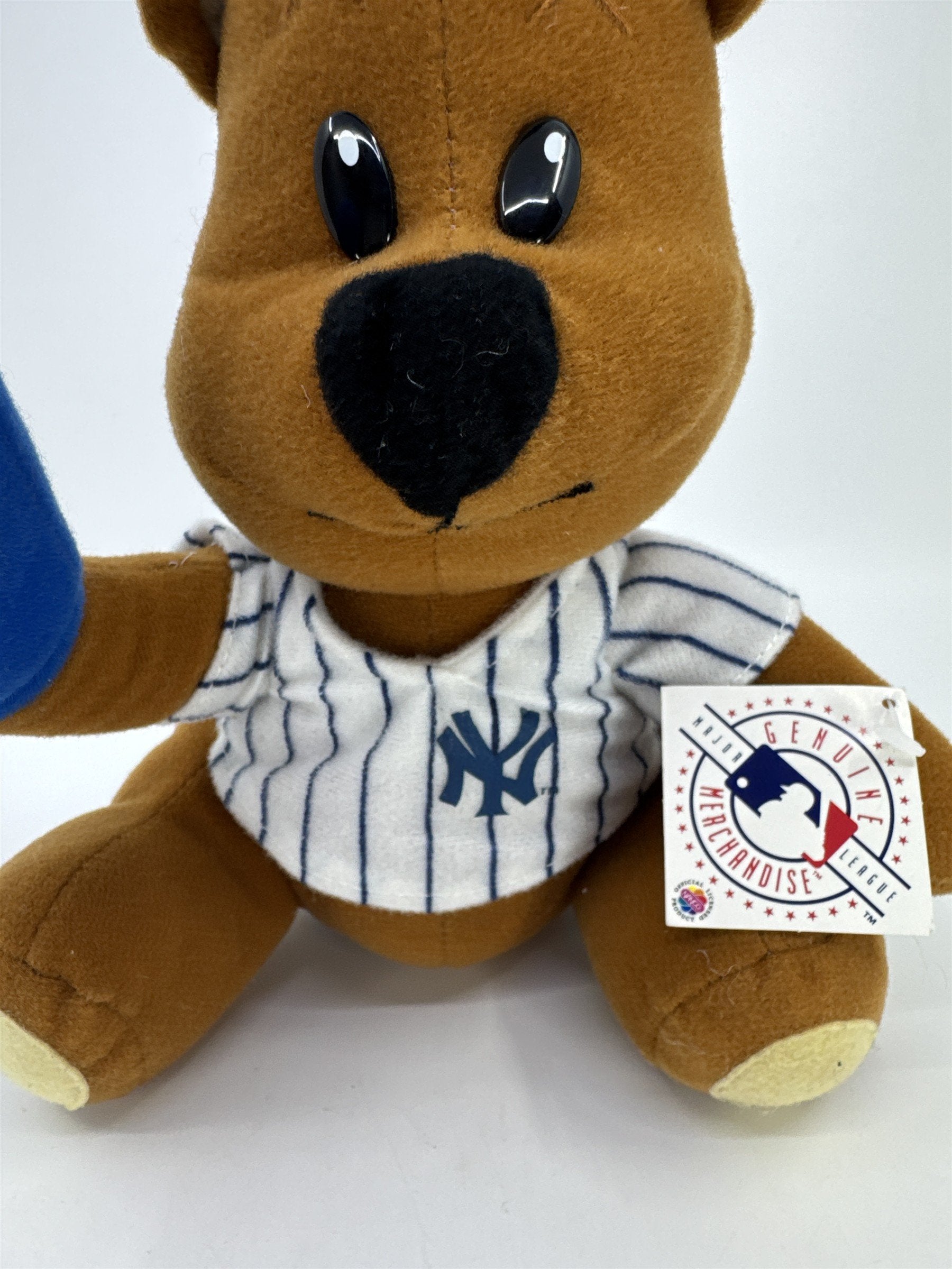 New York Yankees Baseball Authentic MLB Merchandise Plush Bear W/ Foam Finger