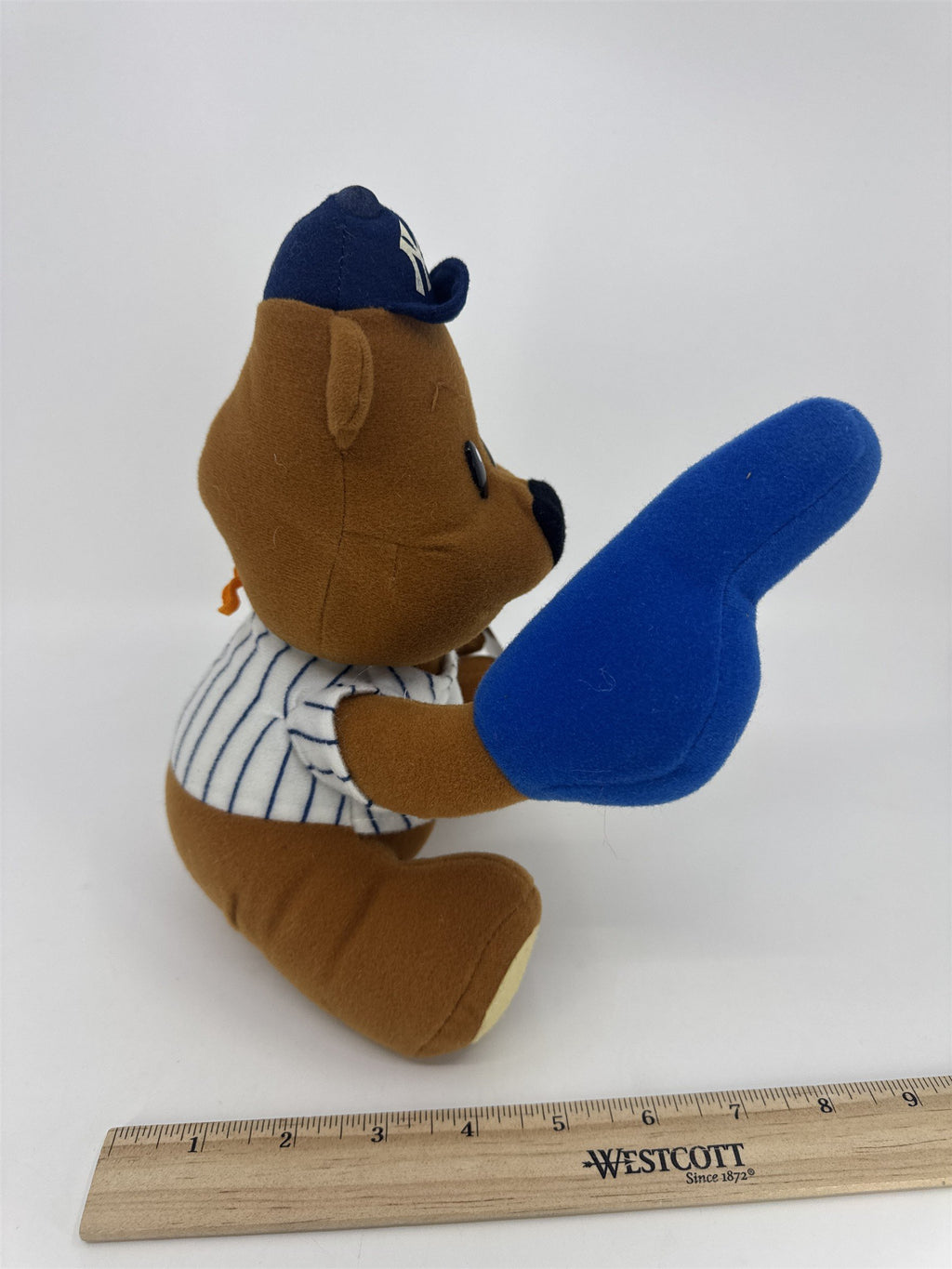 New York Yankees Baseball Authentic MLB Merchandise Plush Bear W/ Foam Finger