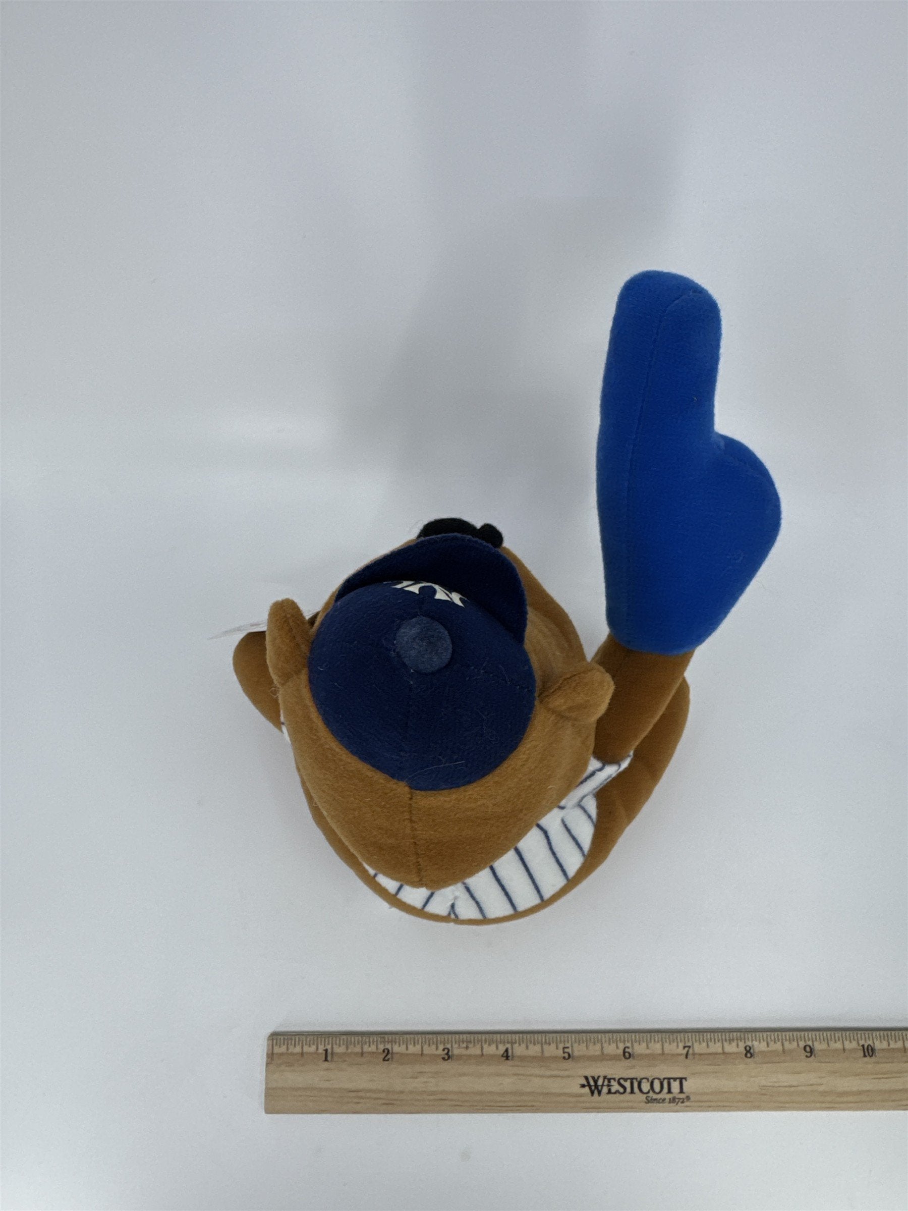 New York Yankees Baseball Authentic MLB Merchandise Plush Bear W/ Foam Finger
