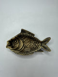 Vintage Mitsukoshi Ltd Tokyo Brass Fish Figural Nautical Barware