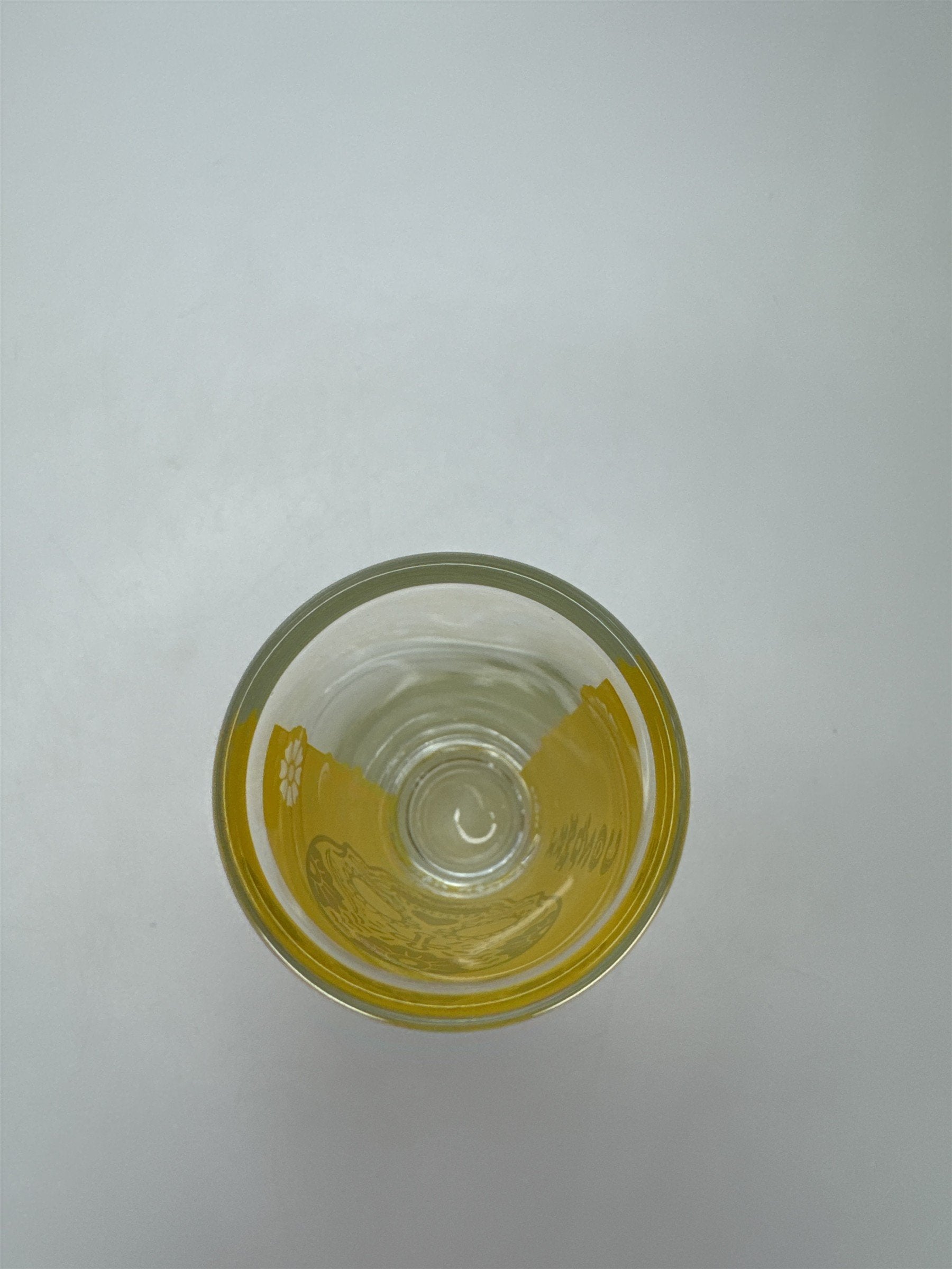 Cozumel Yellow Sugar Skull Shot Glass Day of the Dead Dia de los Muertos