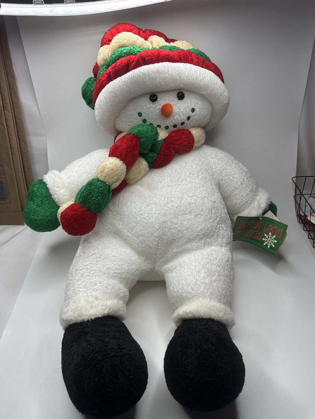 Commonwealth Winterland Friends Snowman Plush Jumbo Vintage 2002 NWT Christmas