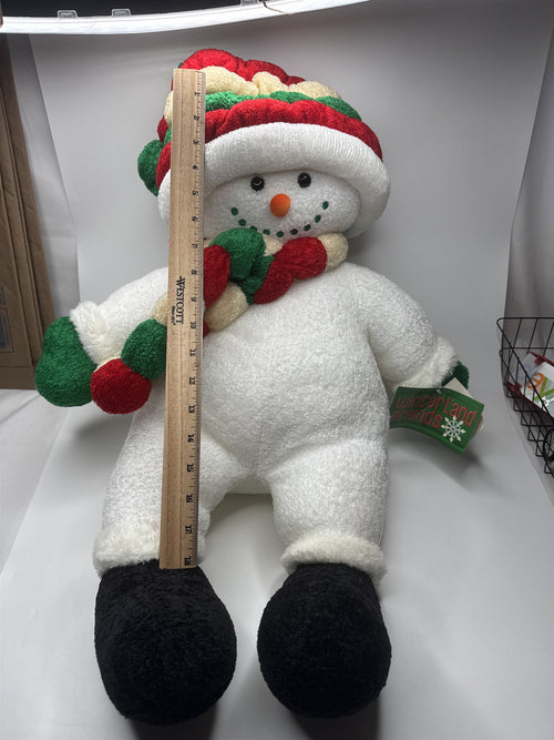 Commonwealth Winterland Friends Snowman Plush Jumbo Vintage 2002 NWT Christmas