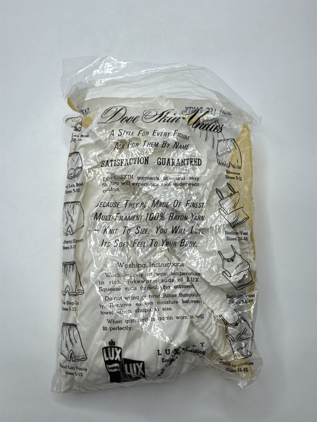 Vintage Dove Skin Undies Band Leg Panty NOS Deadstock All Rayon Bloomers Size 6