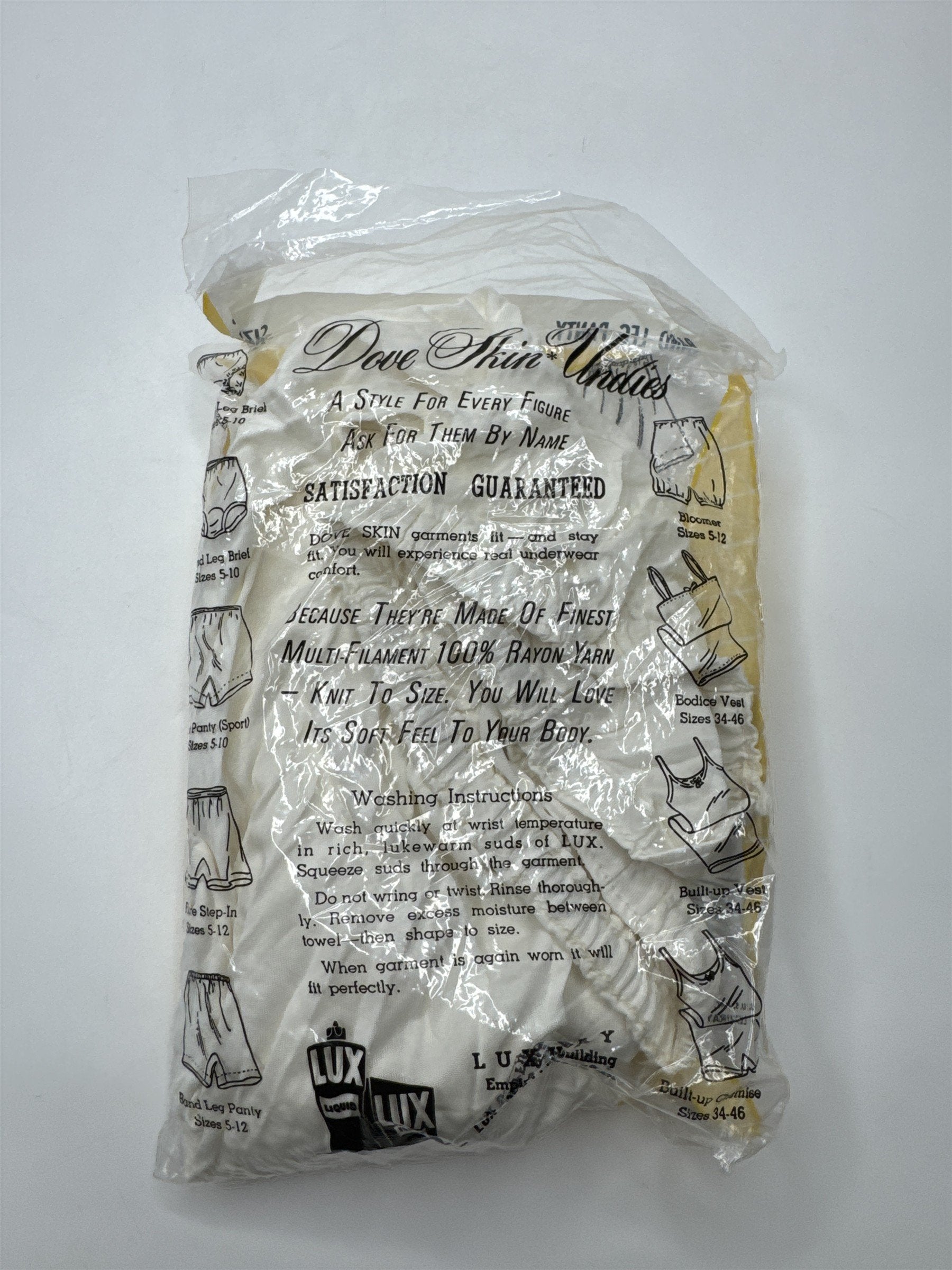 Vintage Dove Skin Undies Band Leg Panty NOS Deadstock All Rayon Bloomers Size 6