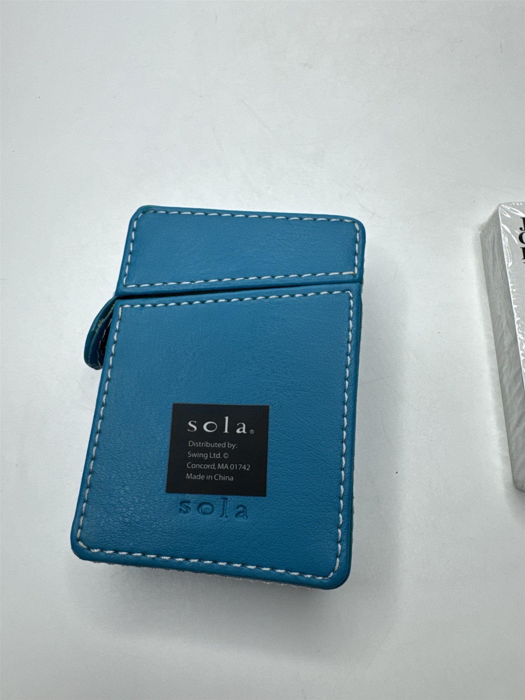 Sola Teal Playing Card Case New Deck Poker "Call a spade a spade" Faux Leather