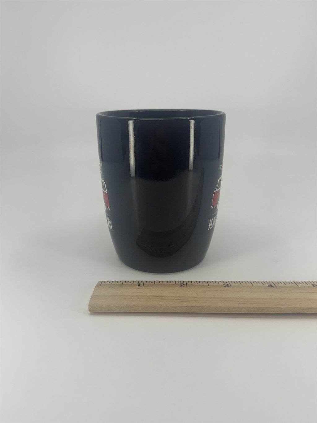 Camper Van VW W/ Christmas Tree Black And Red Coffee/Cocoa Mug Drinking Cup