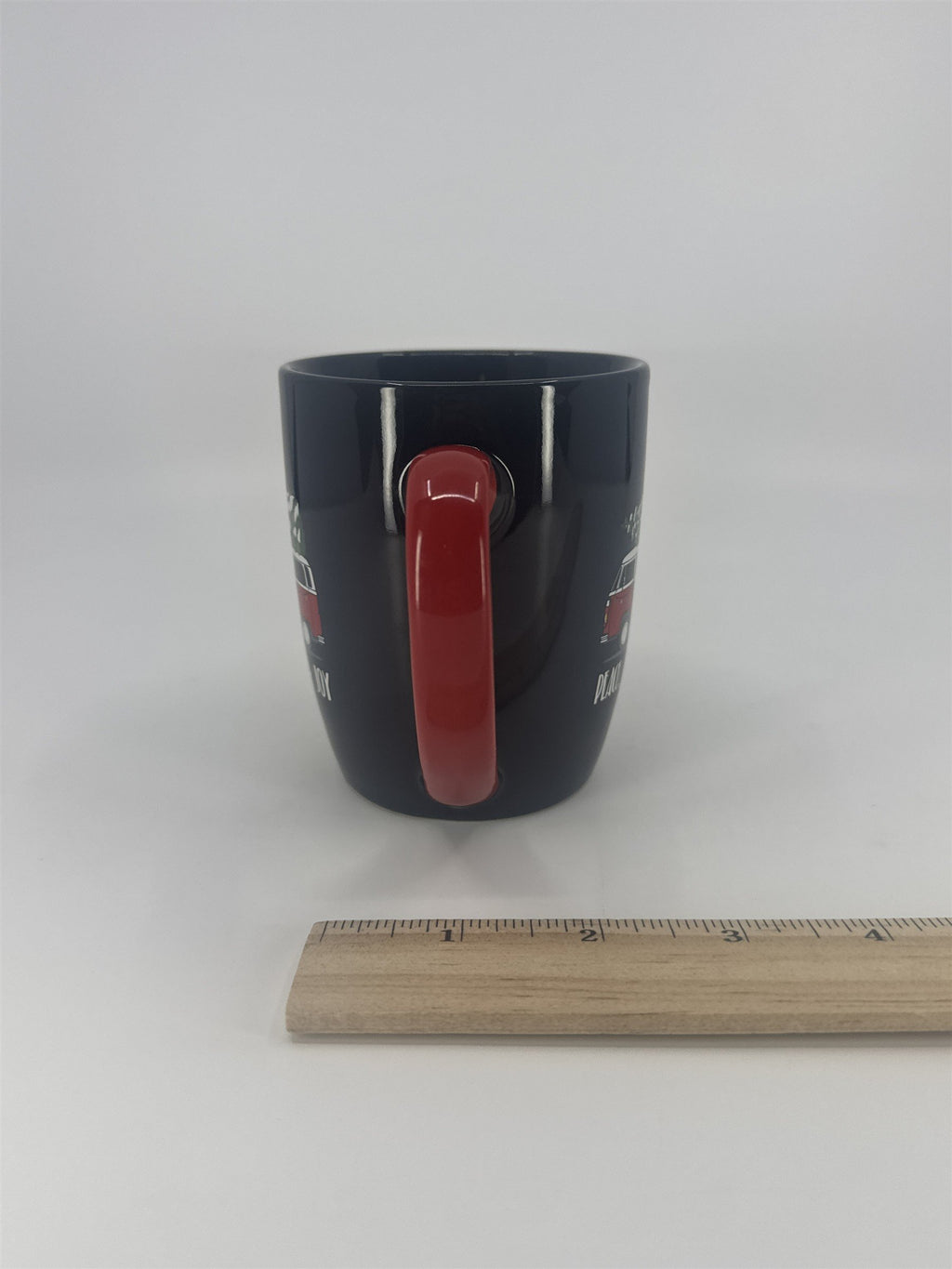 Camper Van VW W/ Christmas Tree Black And Red Coffee/Cocoa Mug Drinking Cup