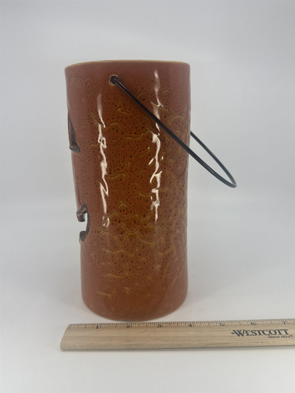 Ceramic Halloween Jack O' Lantern Luminaire Candle Holder Pumpkin Fall Decor