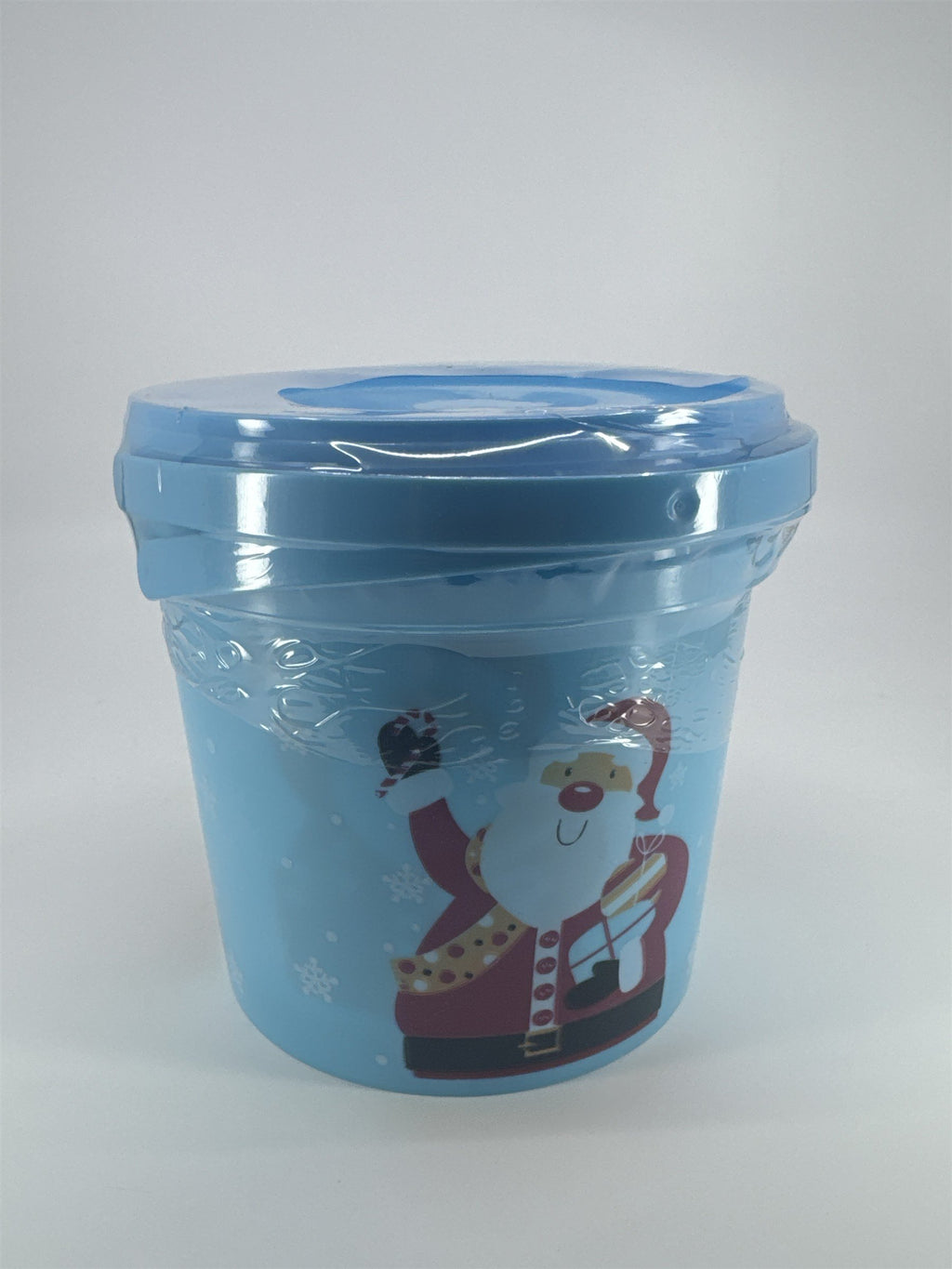 Pack Of Two Santa Claus Blue Holiday/Christmas Pail Gift/Treat Buckets