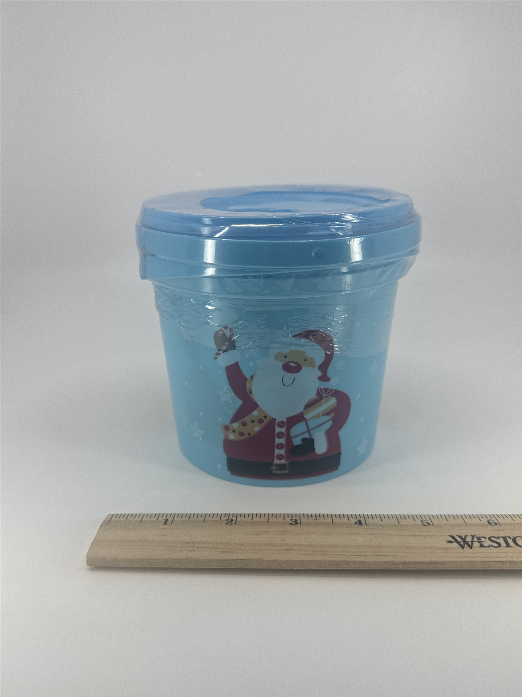 Pack Of Two Santa Claus Blue Holiday/Christmas Pail Gift/Treat Buckets