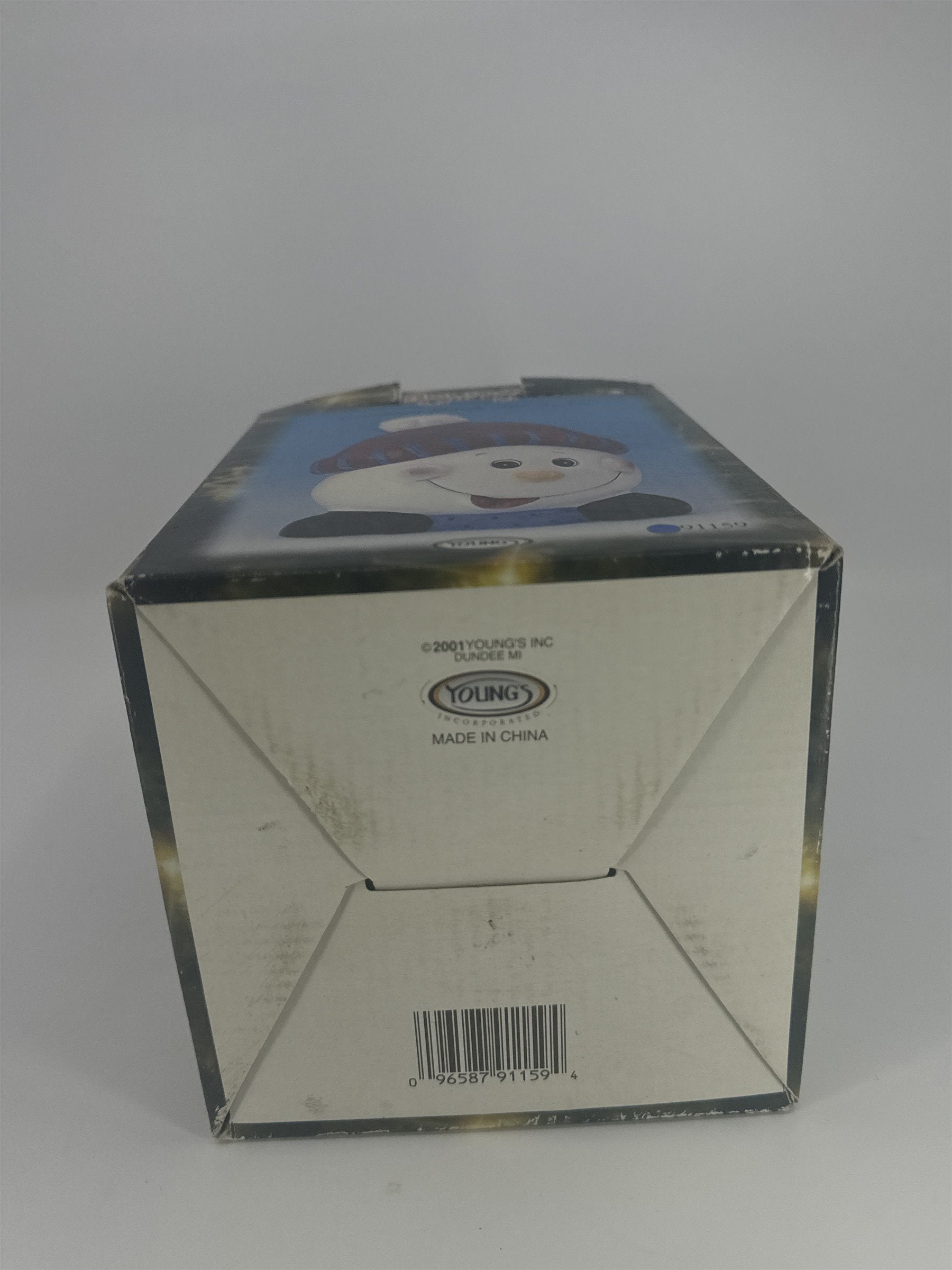 Vintage Christmas/Holiday Ceramic Snowman Goody Cookie Jar By Youngs