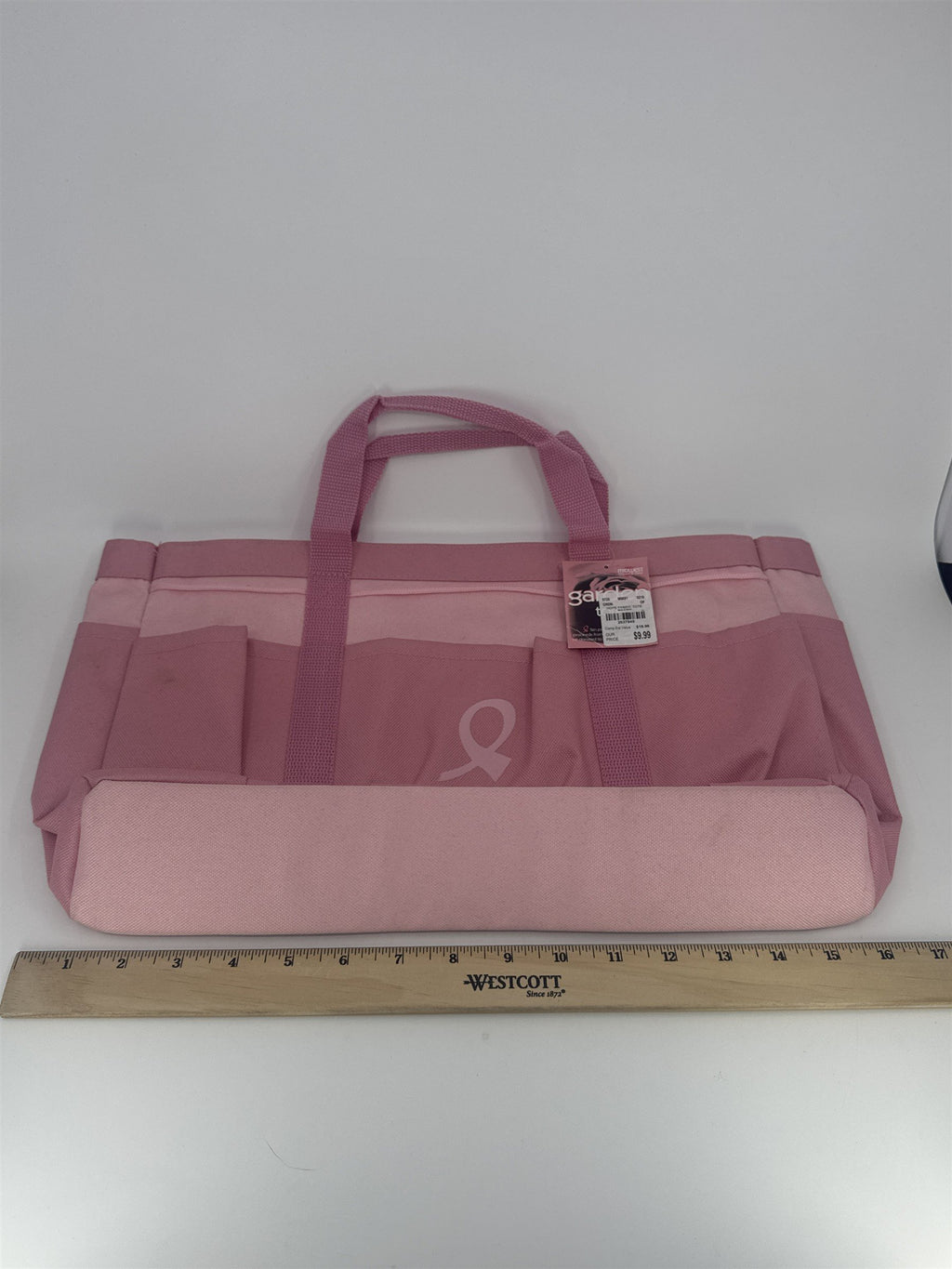 Pink Ribbon Cancer Awareness Gardening Bag W/ Tags Yard Tool Bag/Tote