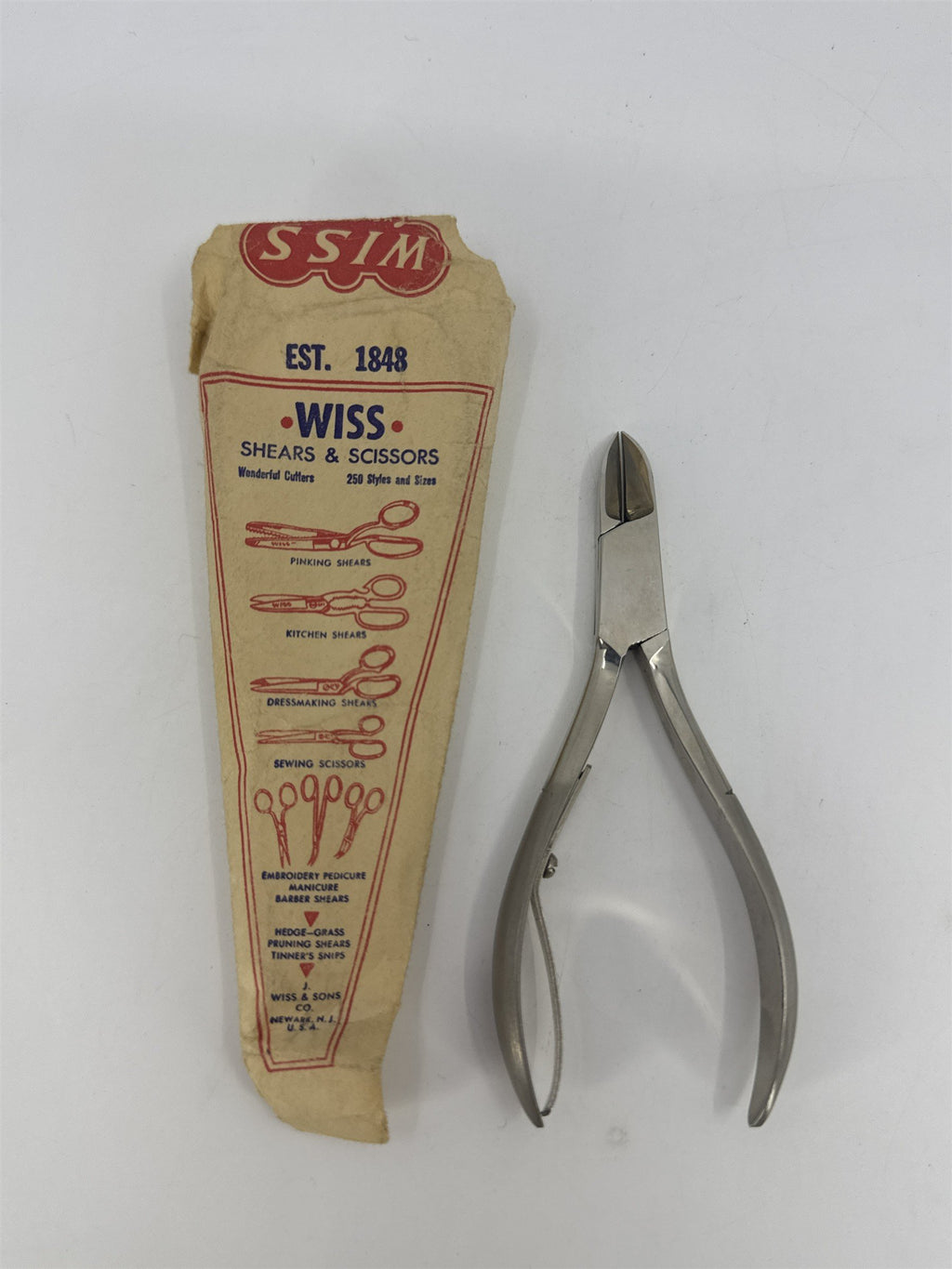 Vintage Swiss Metal Cuticle Cutters/Nail Trimmers Curved Blade