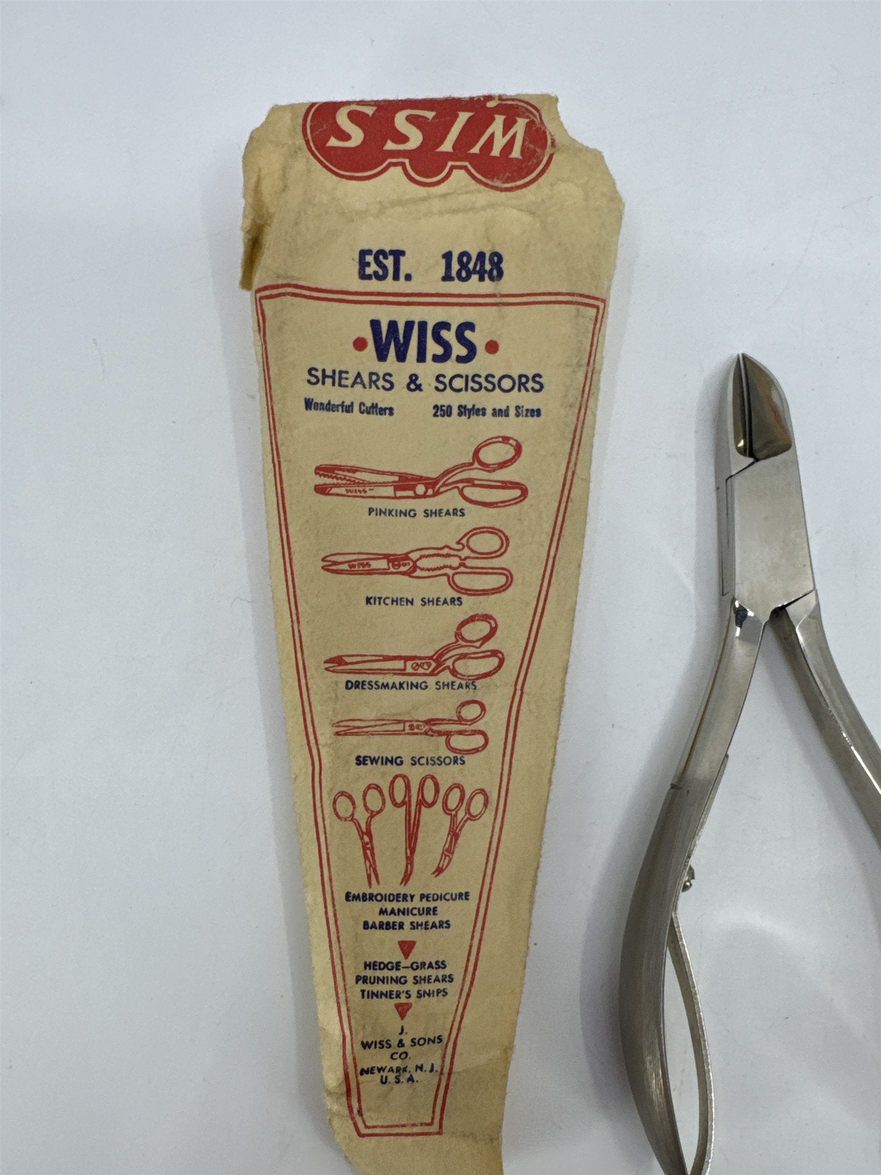 Vintage Swiss Metal Cuticle Cutters/Nail Trimmers Curved Blade