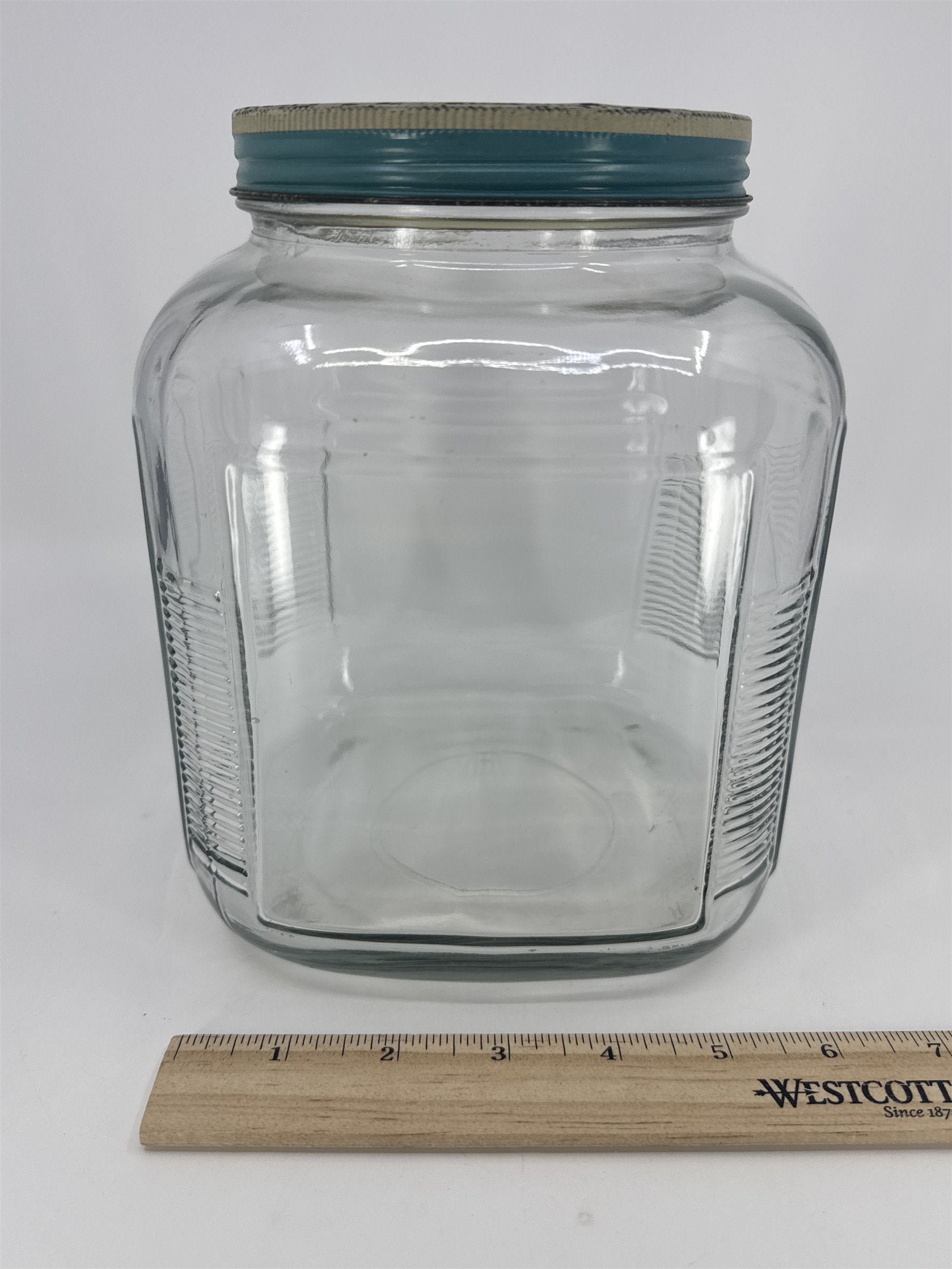 Vintage Delca Brand Fish Preservatives Brooklyn N. Y. Glass Advertising Jar