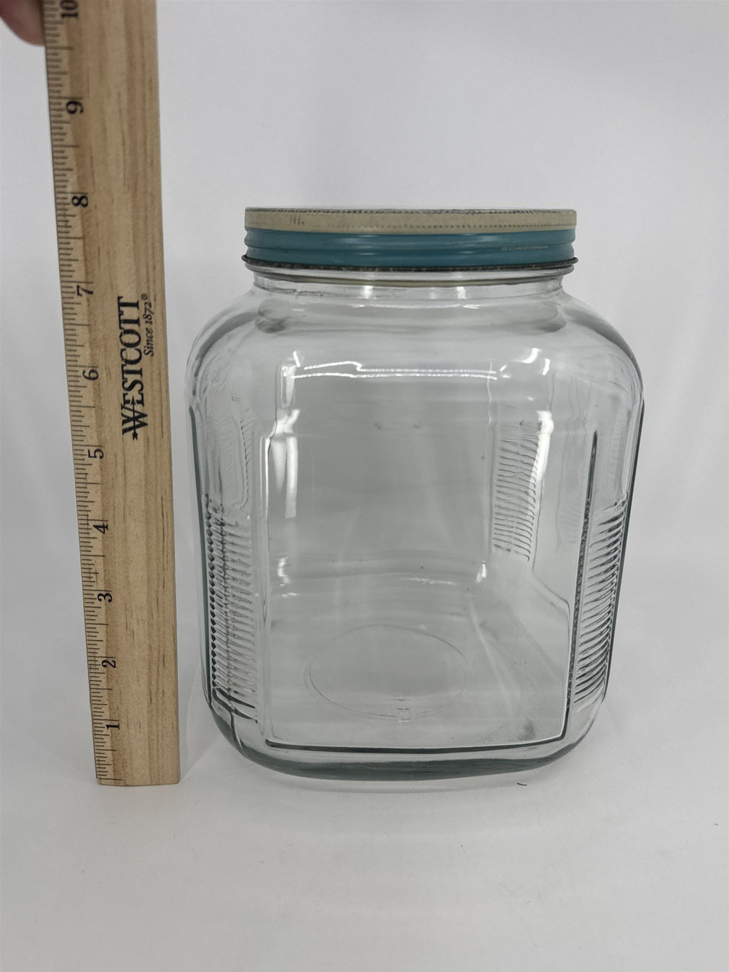 Vintage Delca Brand Fish Preservatives Brooklyn N. Y. Glass Advertising Jar